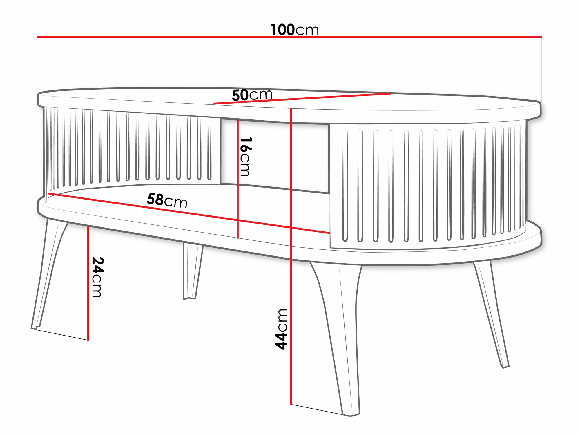 Diivanilaud Vitum IV (Kuldne + Valge)