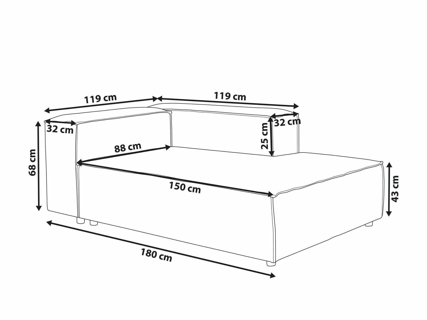 Kušett Serophi 102 (Beež)