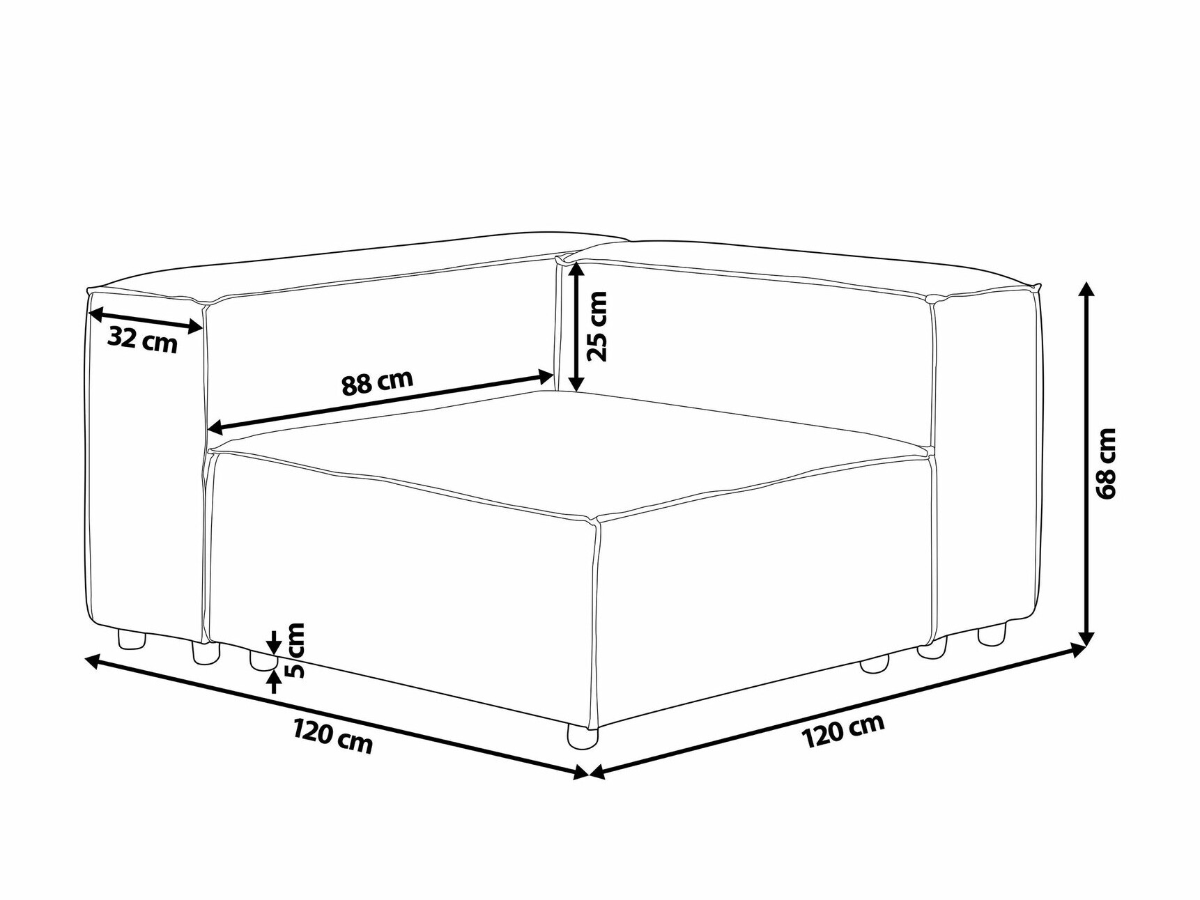Modulaarne istumisnurk Serophi 101 (Roheline)