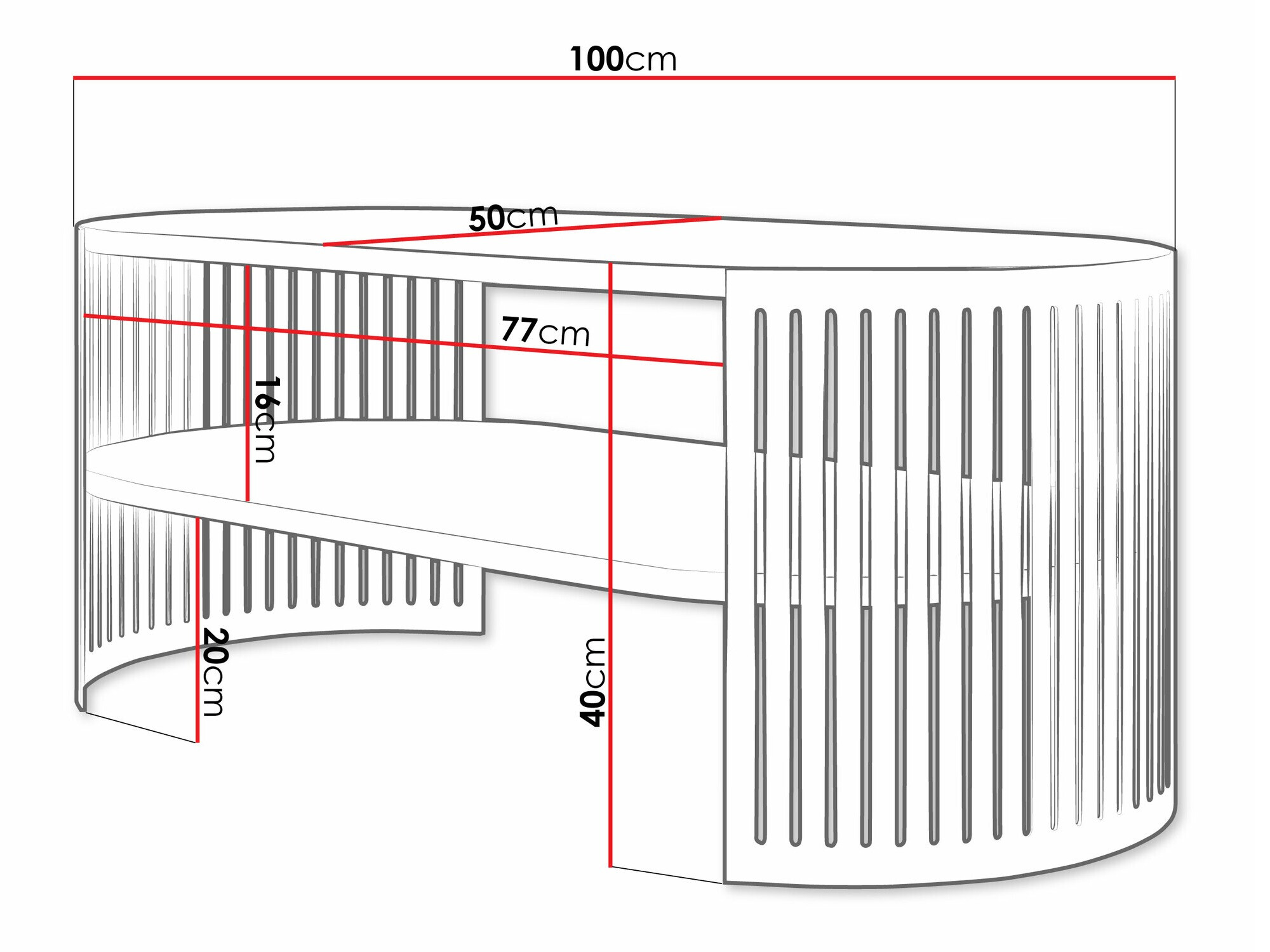 Diivanilaud Civer IV (Kuldne + Valge)