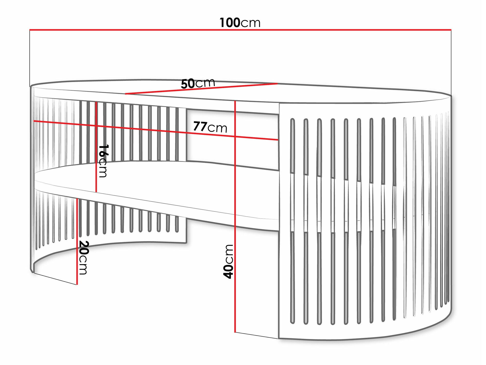 Diivanilaud Civer V (Roosikarva + Valge)