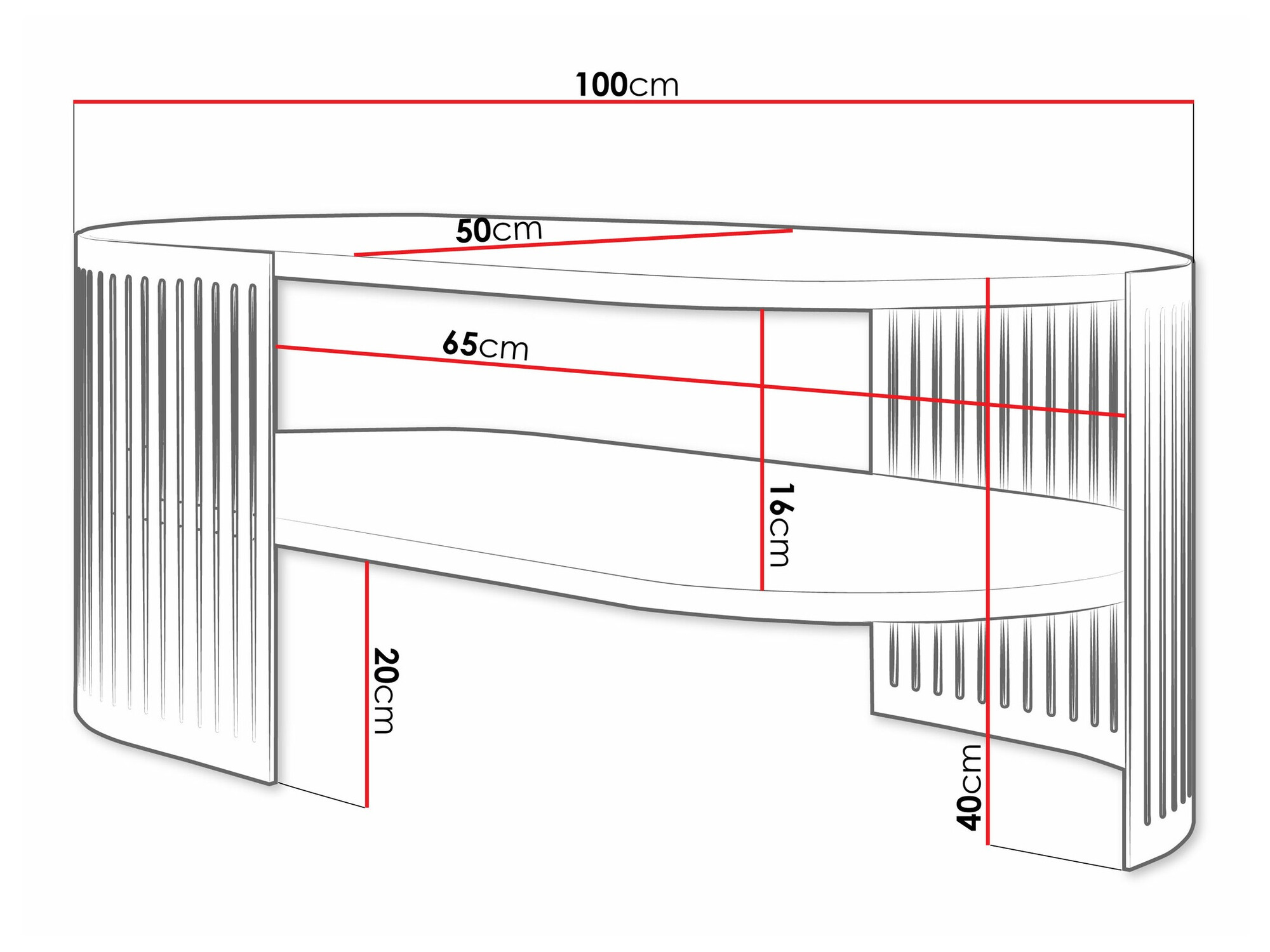 Diivanilaud Evanola 107 (Kuldne + Valge)