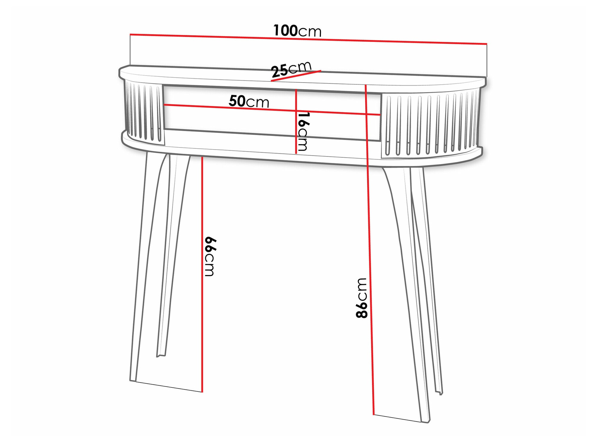 Konsoollaud Sordore 111 (Must)