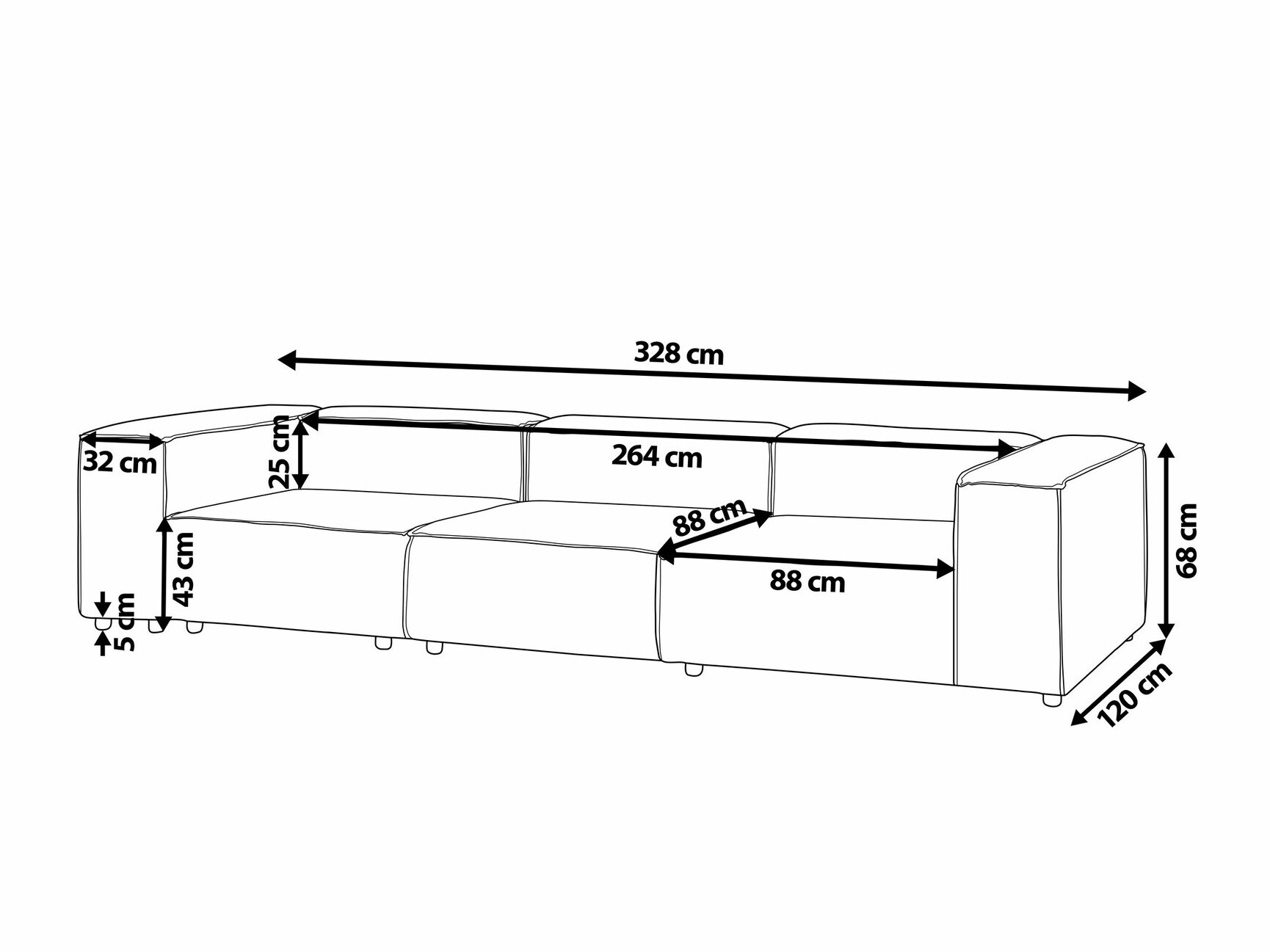 Mooduldiivan Serophi 104 (Beež)