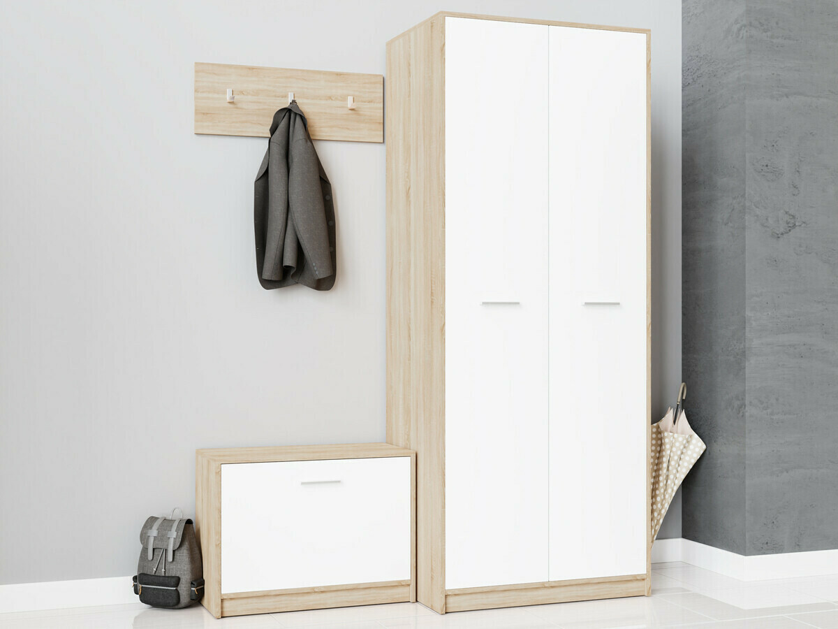 Esikukomplekt Novsore 152 (Sonoma tamm + Valge)