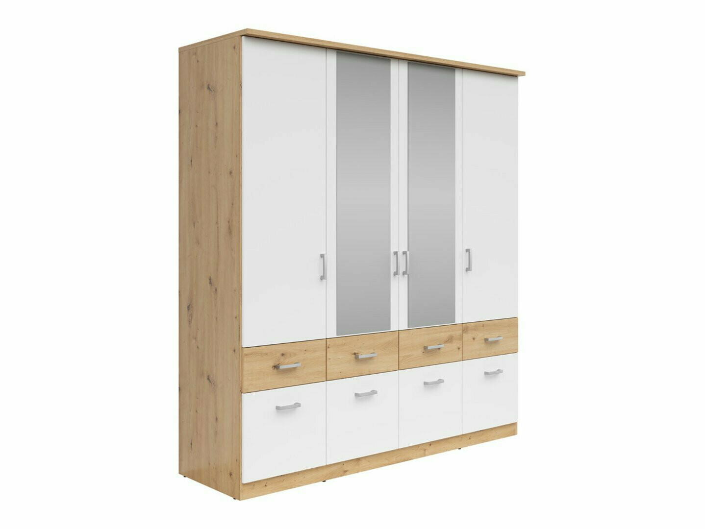 Riidekapp Boston 537 (Artisan tamm + Valge)