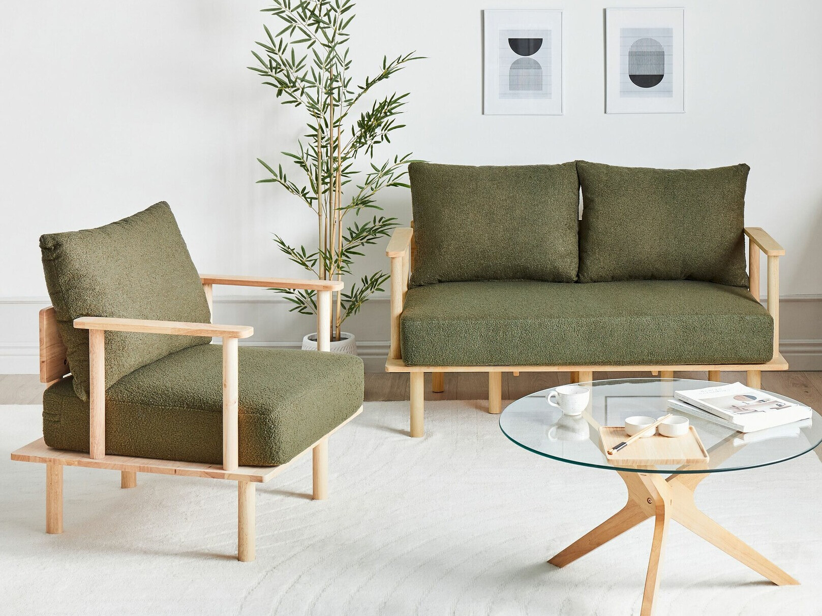 Pehme mööbli komplekt Berwyn 2418 (Roheline)