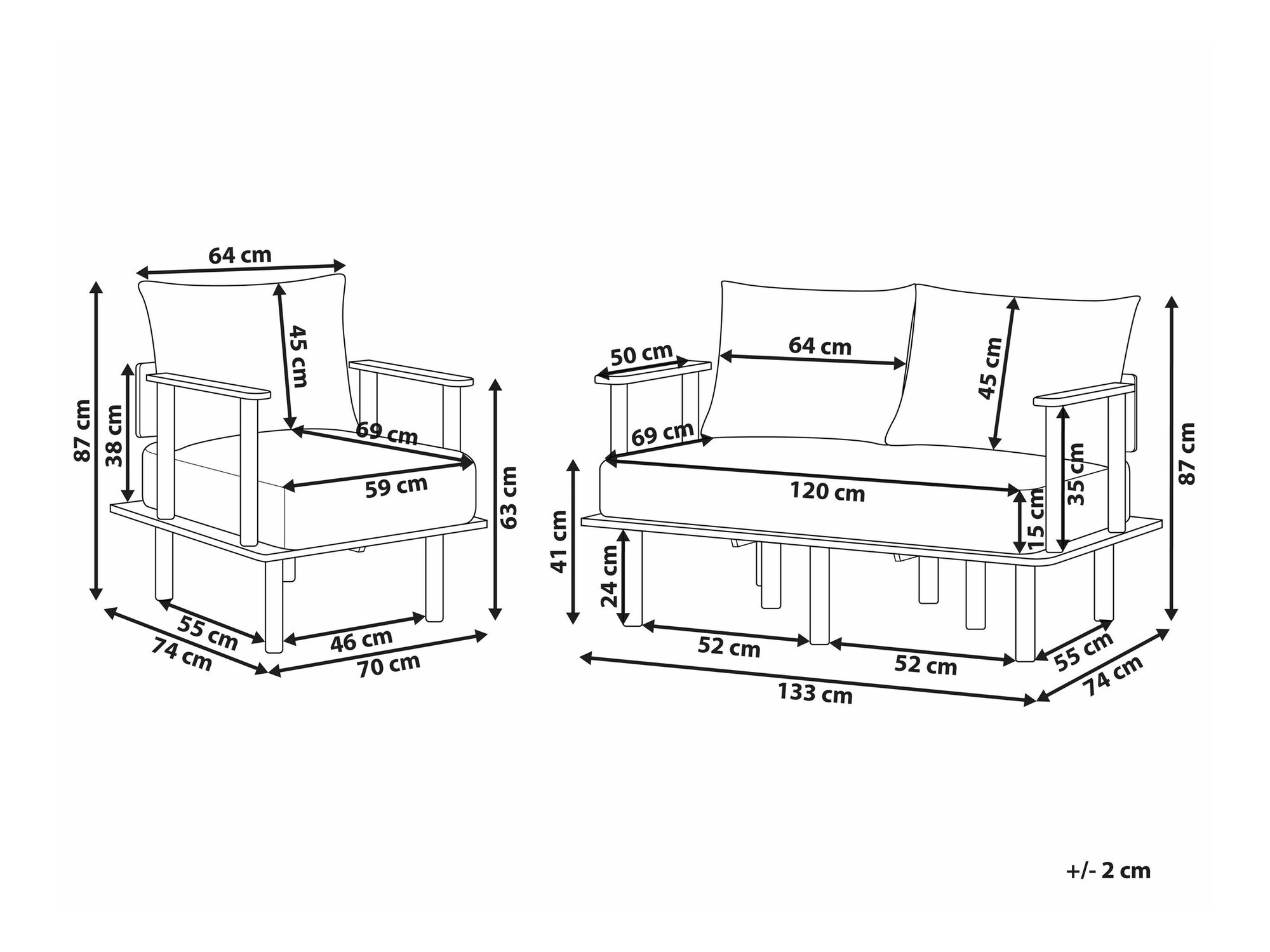 Pehme mööbli komplekt Berwyn 2418 (Roheline)