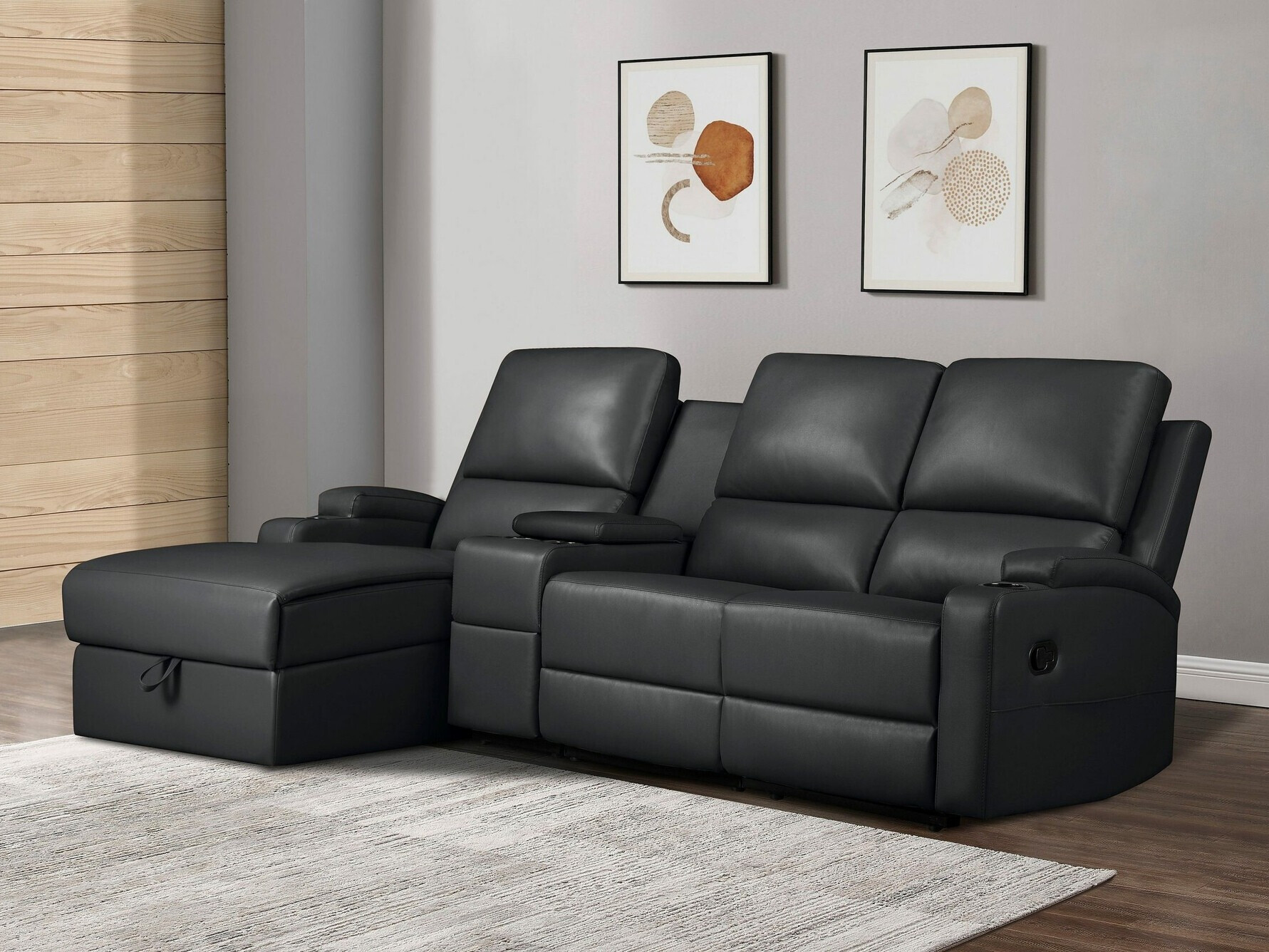 Pehme nurga recliner Denton 1368 (Must)