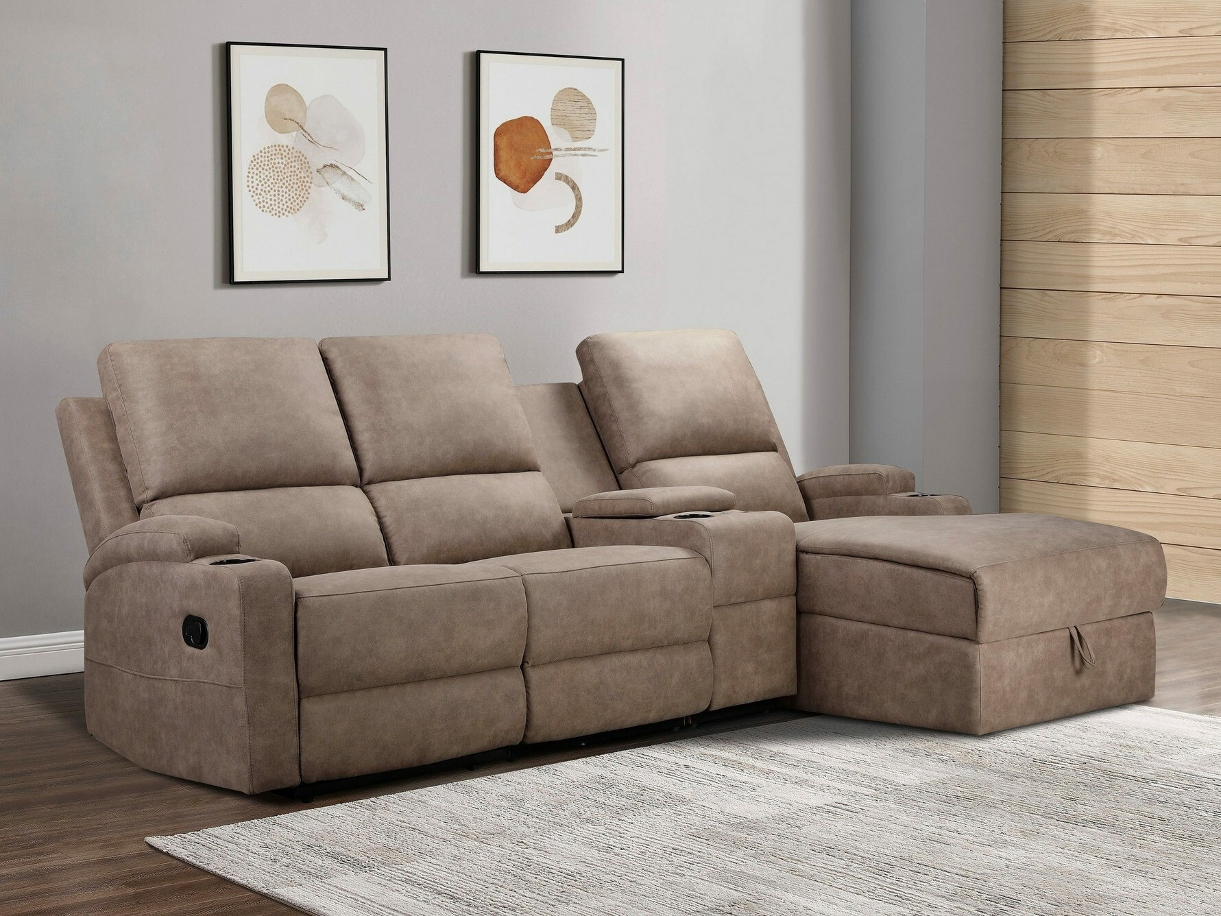 Pehme nurga recliner Denton 1368 (Taupe)