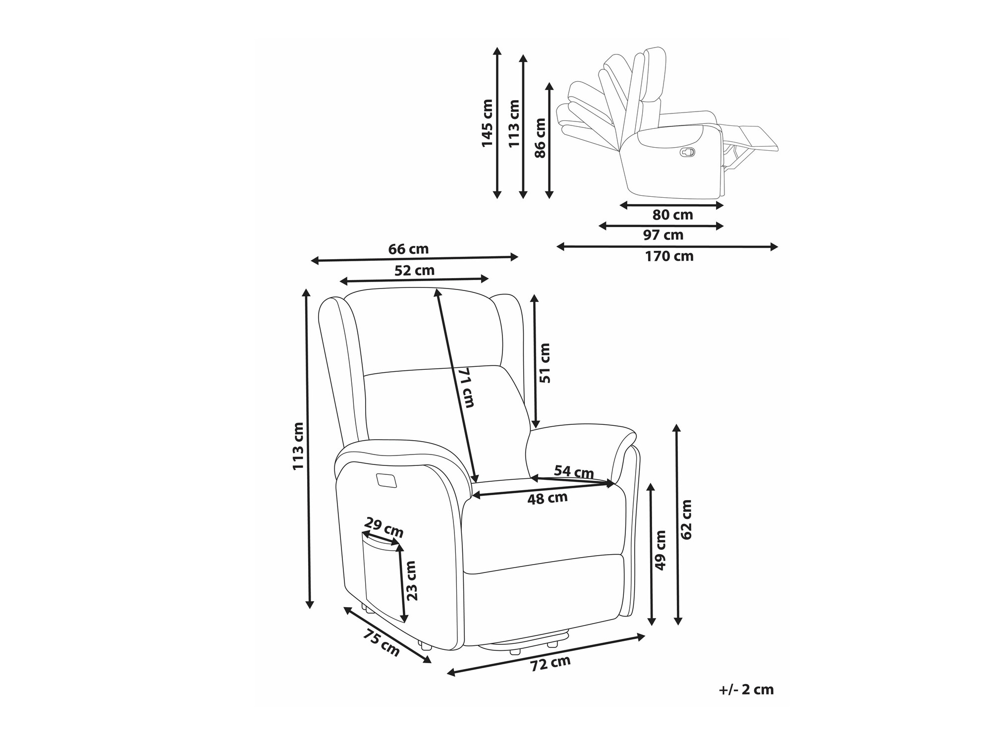 Tugitool recliner Berwyn 2420 (Hall)