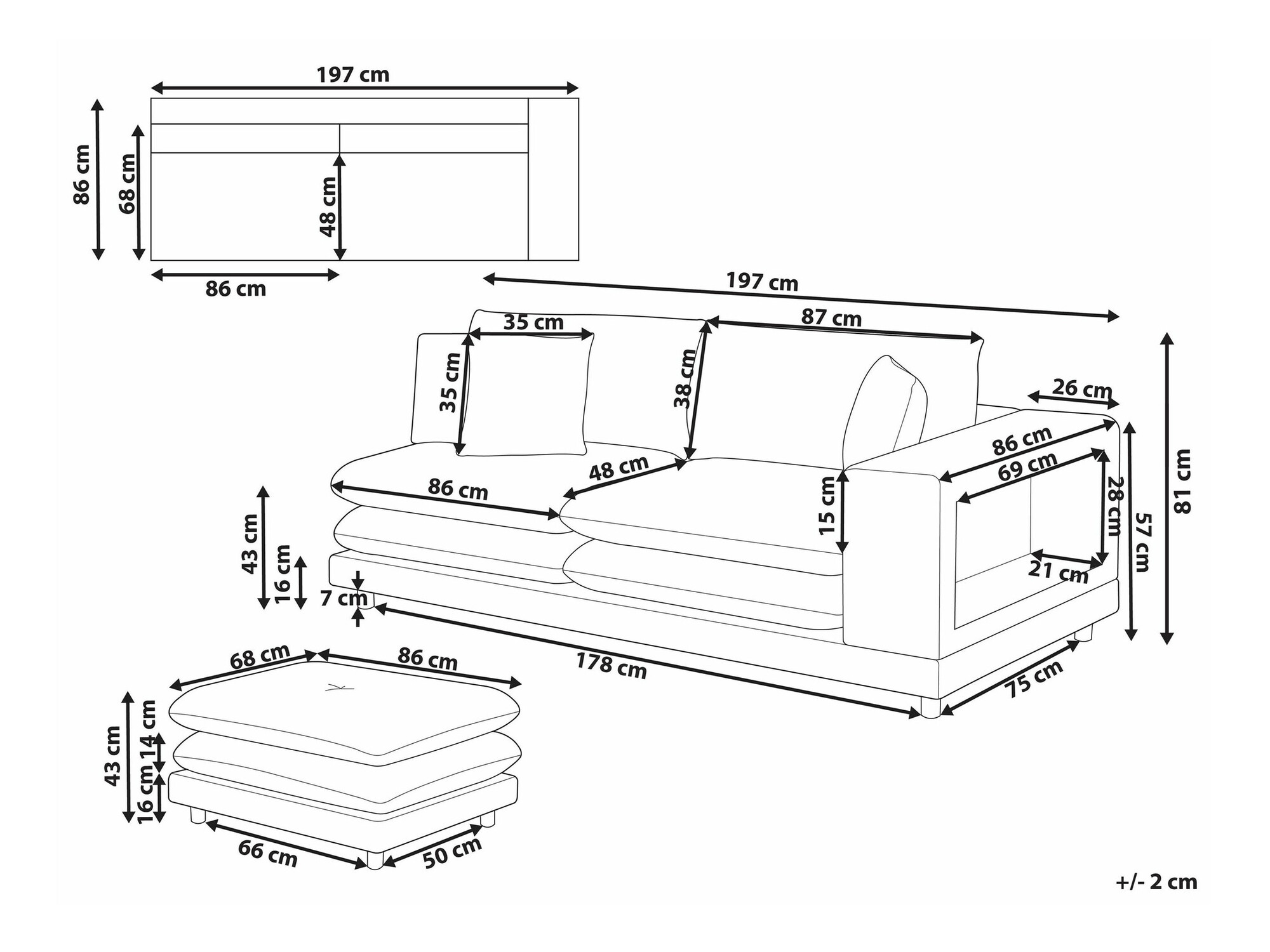Pehme mööbli komplekt Berwyn 2432 (Hall)