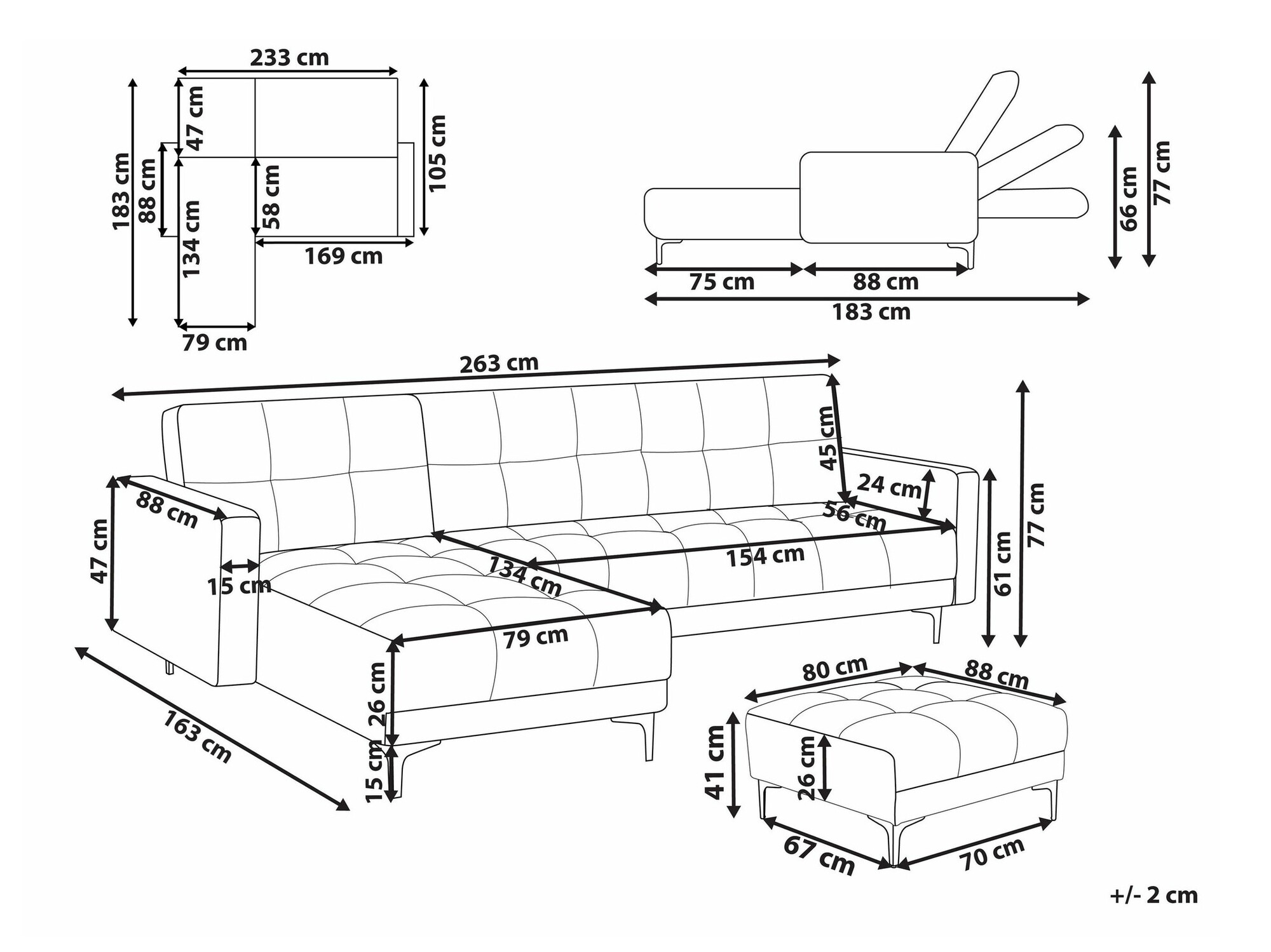 Pehme mööbli komplekt Mormiru 105 (Punane)