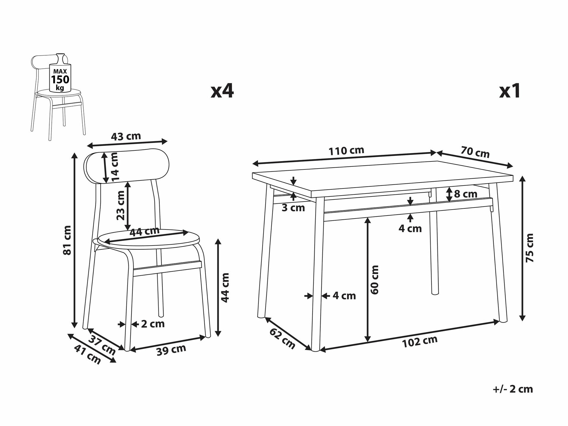 Söögitoakomplekt Berwyn 2434
