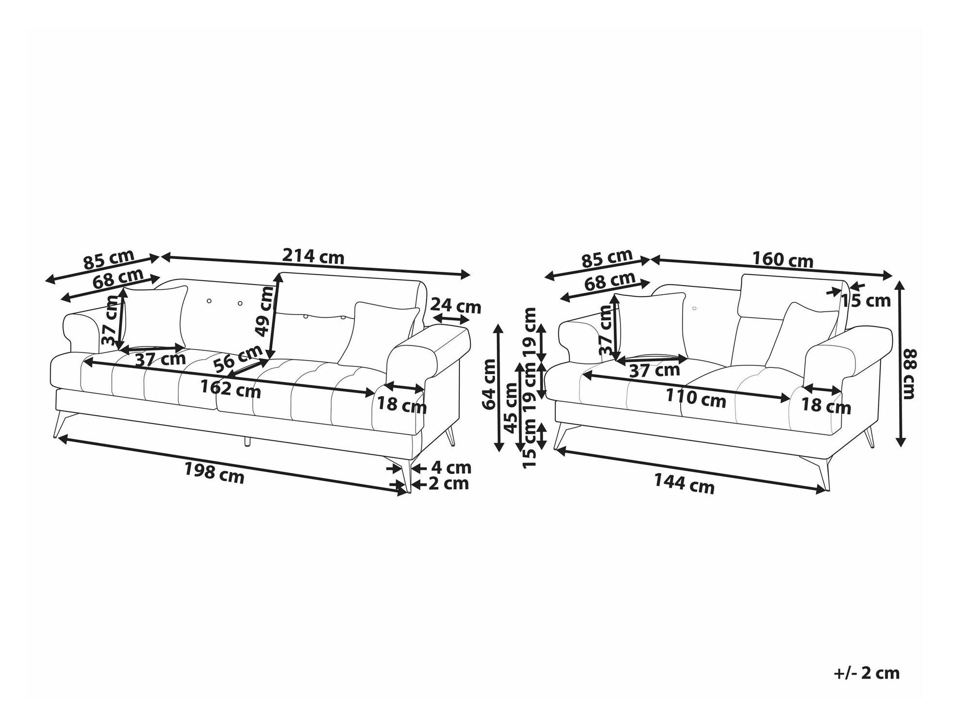 Pehme mööbli komplekt Berwyn 2436 (Helepruun)