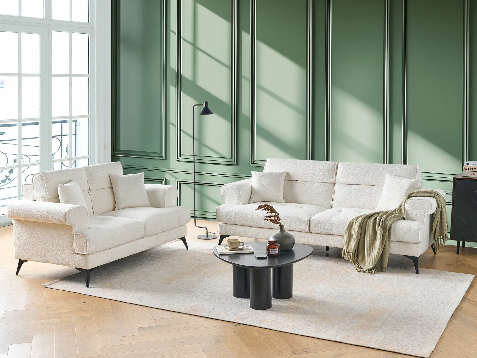 Pehme mööbli komplekt Berwyn 2436 (Valge)