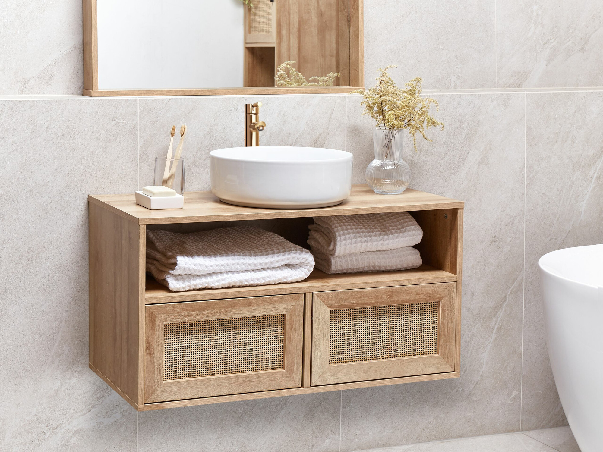 Vannitoa põrandakapp kraanikausile Meldoru 100