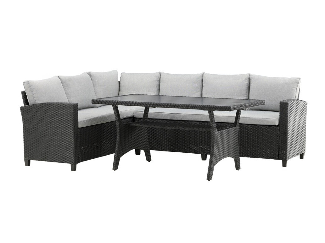 Aiamööblikomplekt Dallas 4628 (Tumehall + Helehall)