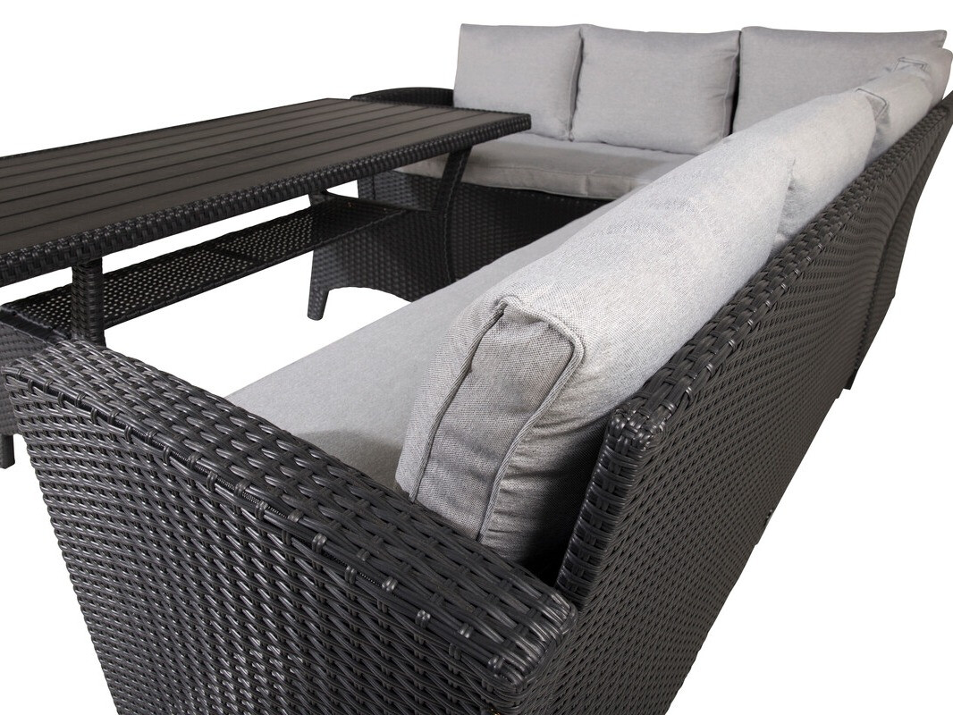 Aiamööblikomplekt Dallas 4628 (Tumehall + Helehall)