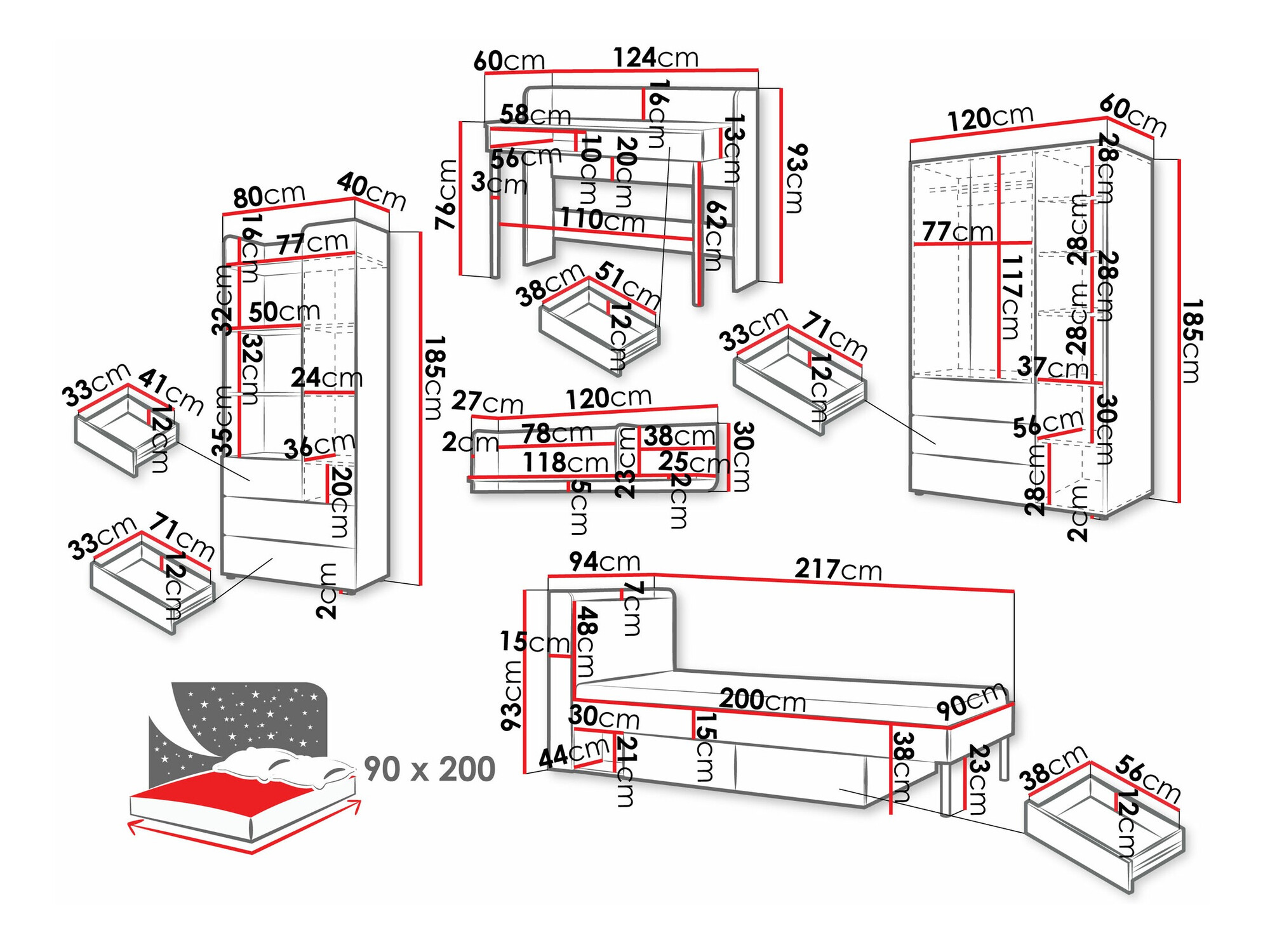Lastetoa komplekt Domcali 116 (Hall + Tamm)