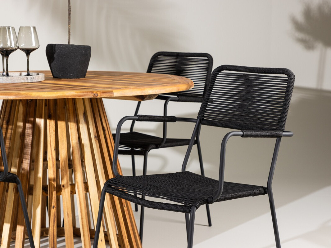 Laua ja toolide komplekt Dallas 4631 (Must)