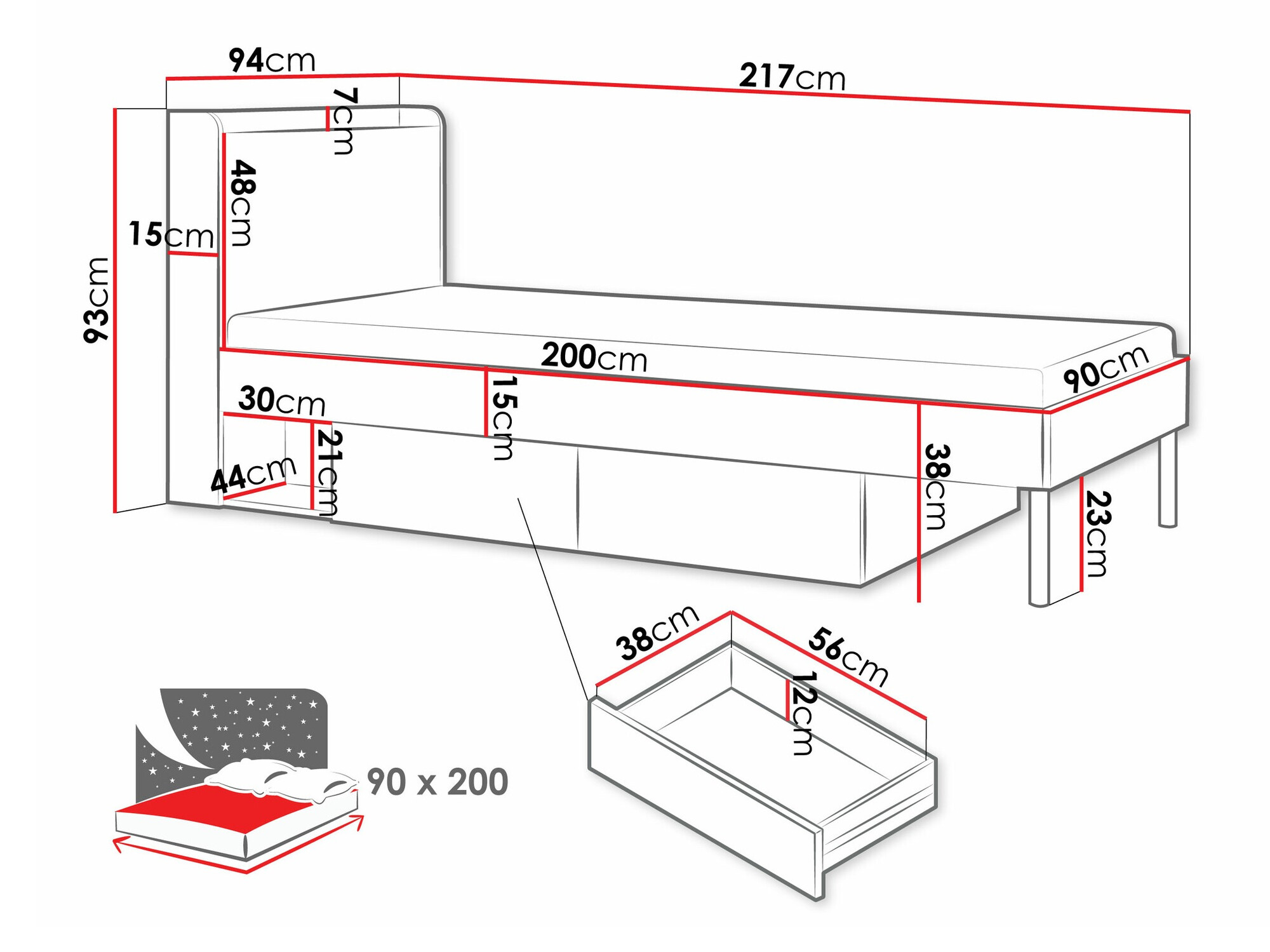 Voodi Domcali 113 (Beež)