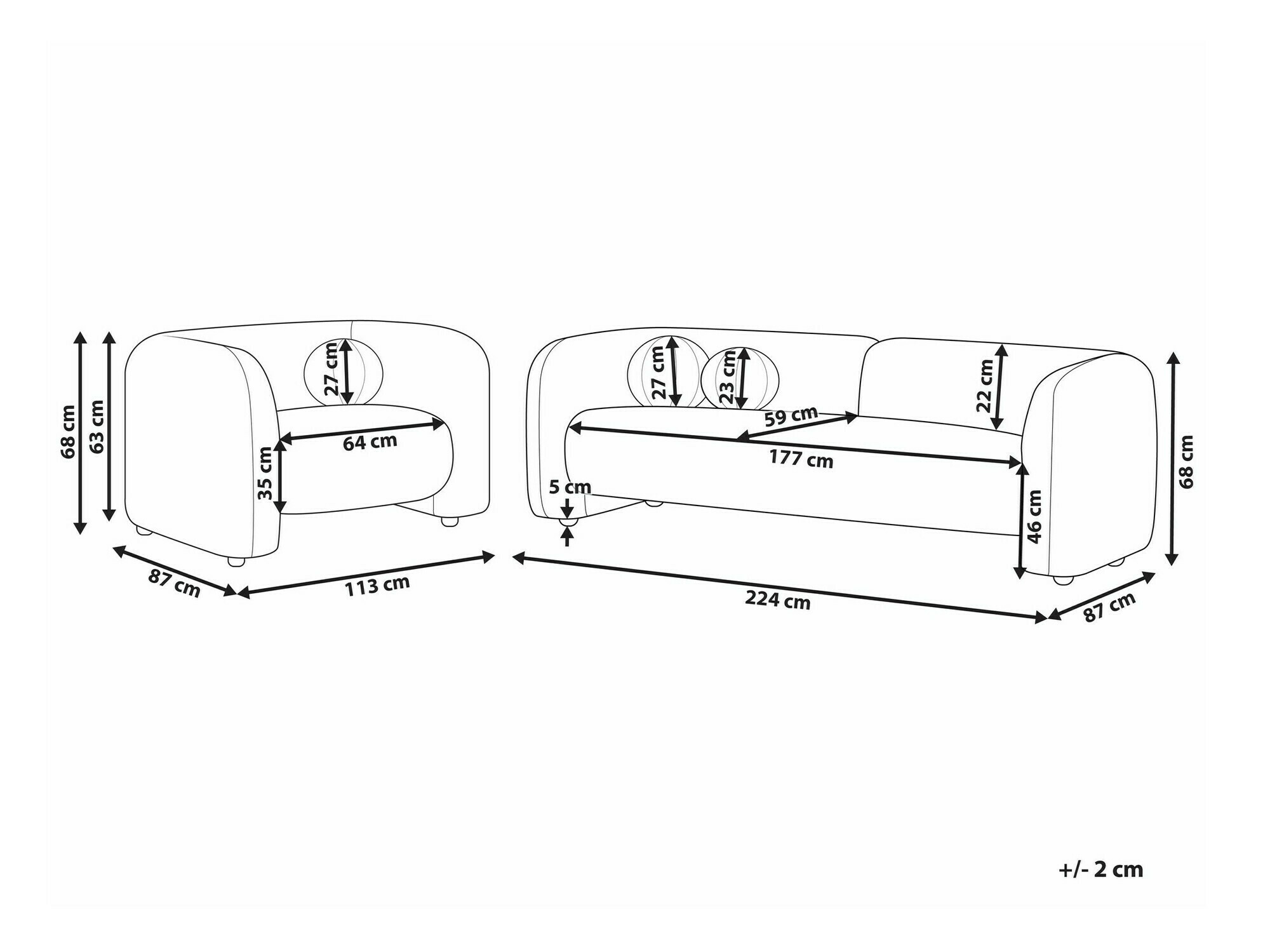 Pehme mööbli komplekt Veselme 109