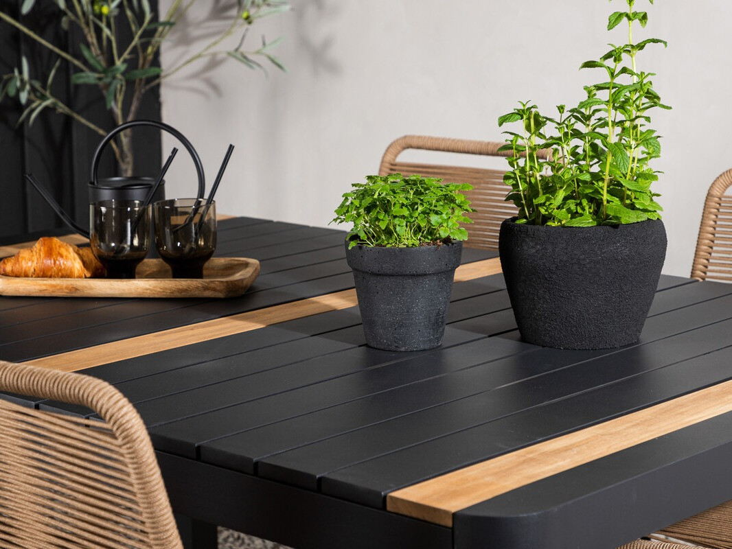 Laua ja toolide komplekt Dallas 4671 (Must)