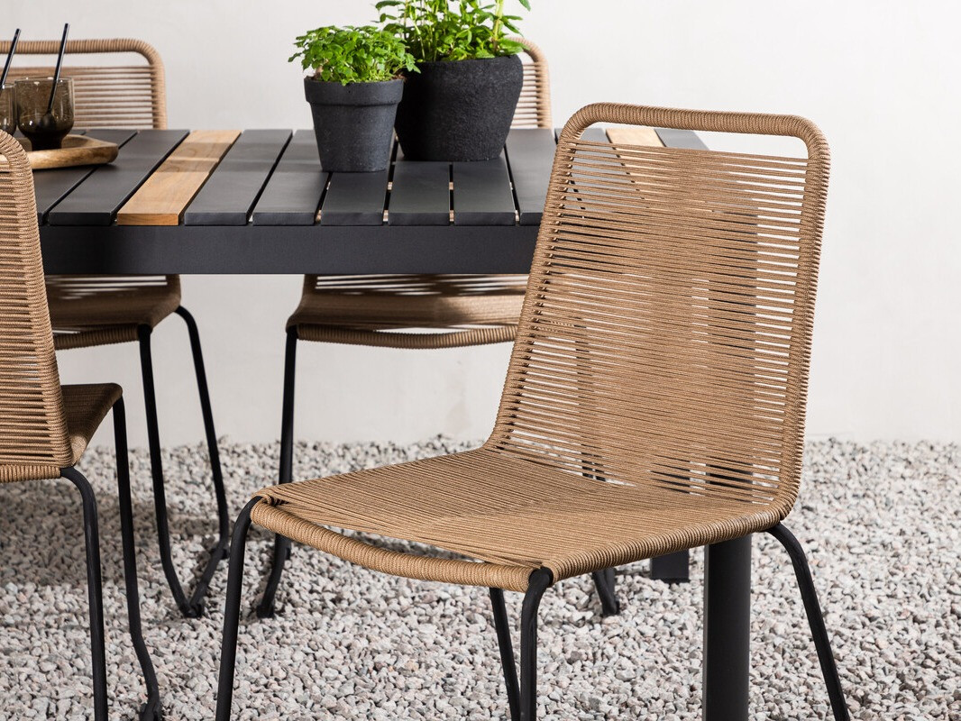 Laua ja toolide komplekt Dallas 4671 (Must)