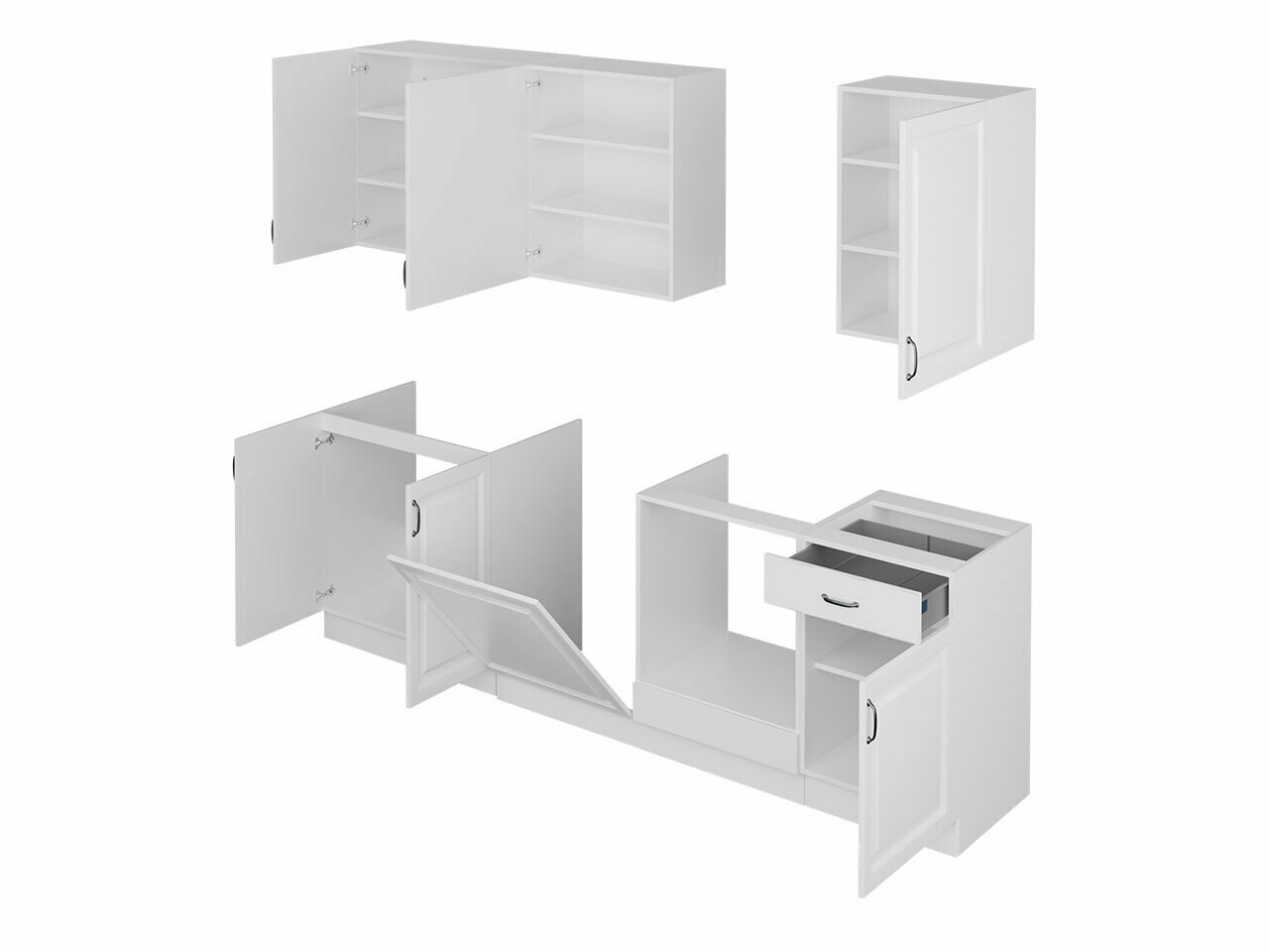 Moodul köögikomplekt Retro White 150