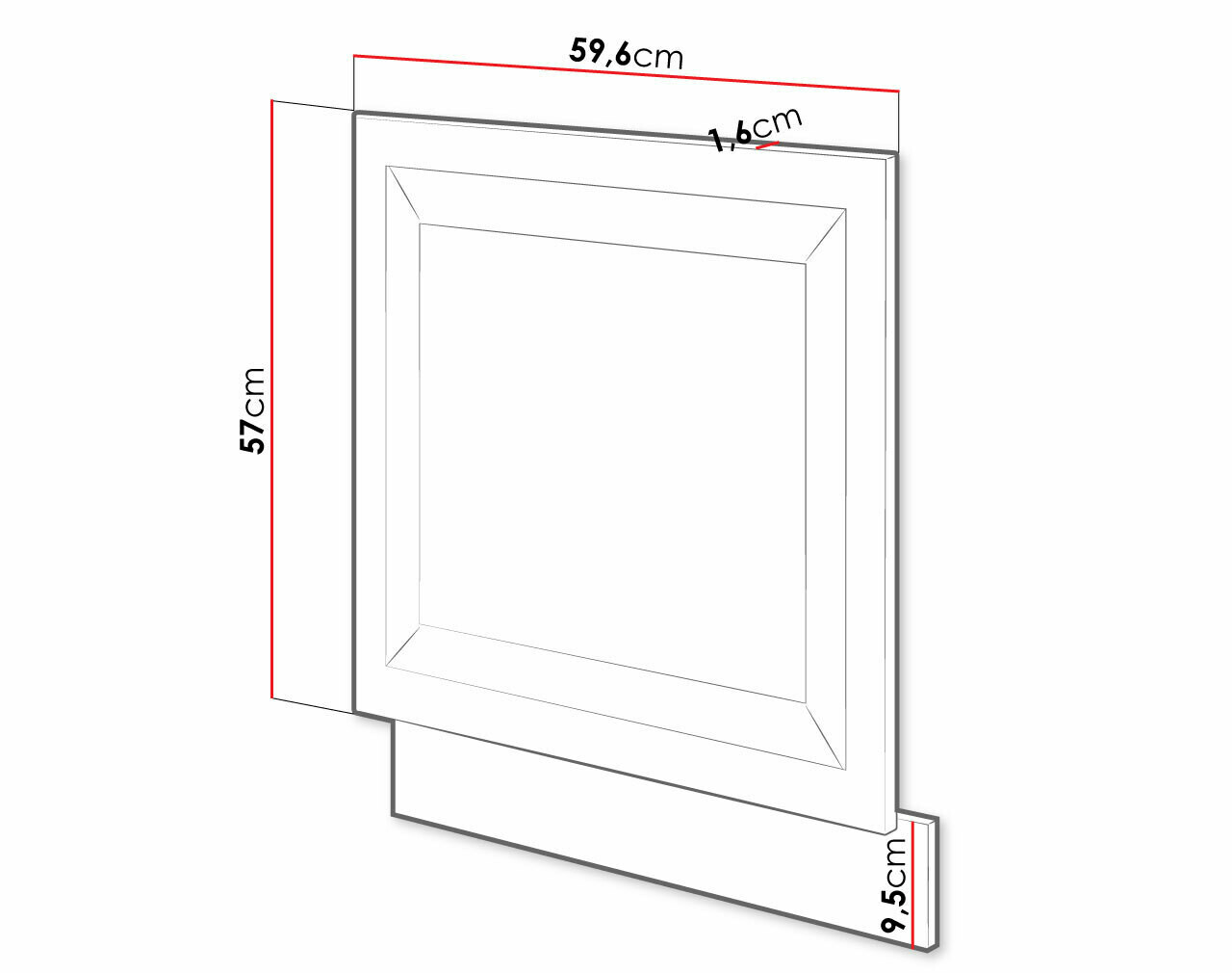 Nõudepesumasina uks Retro Grey 145