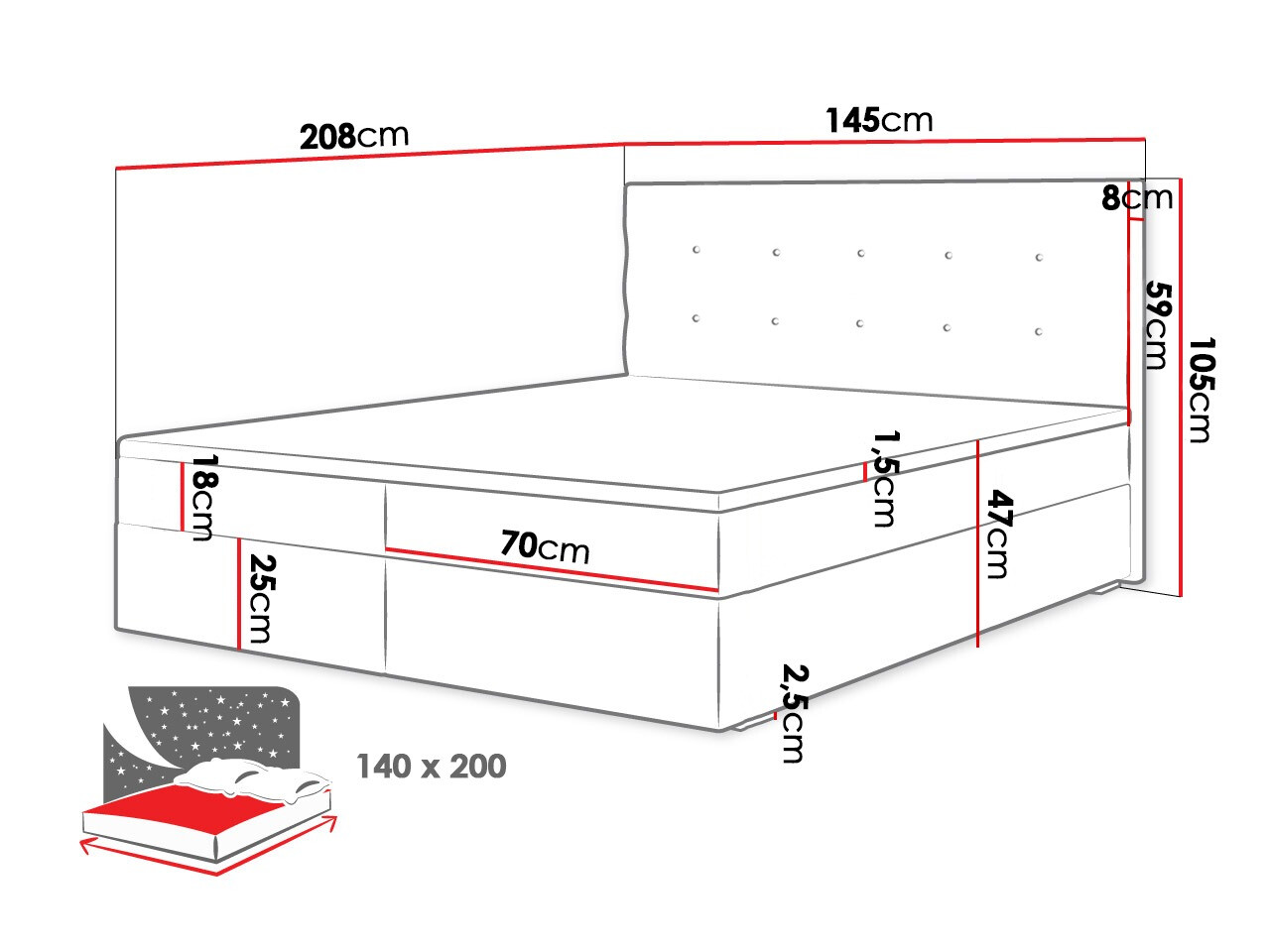 Kontinentaalvoodi Memphis 114 (Rico 01)