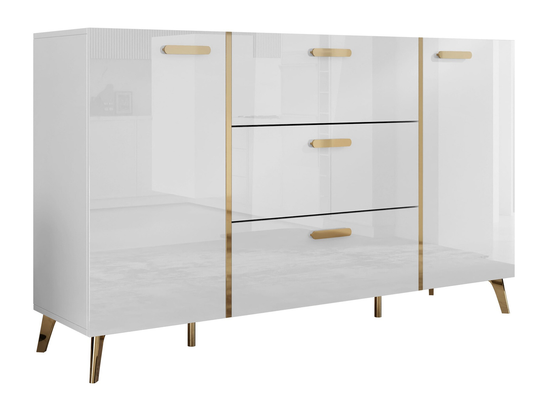 Kummut Comfivo Capella I (Valge + Läikiv valge)