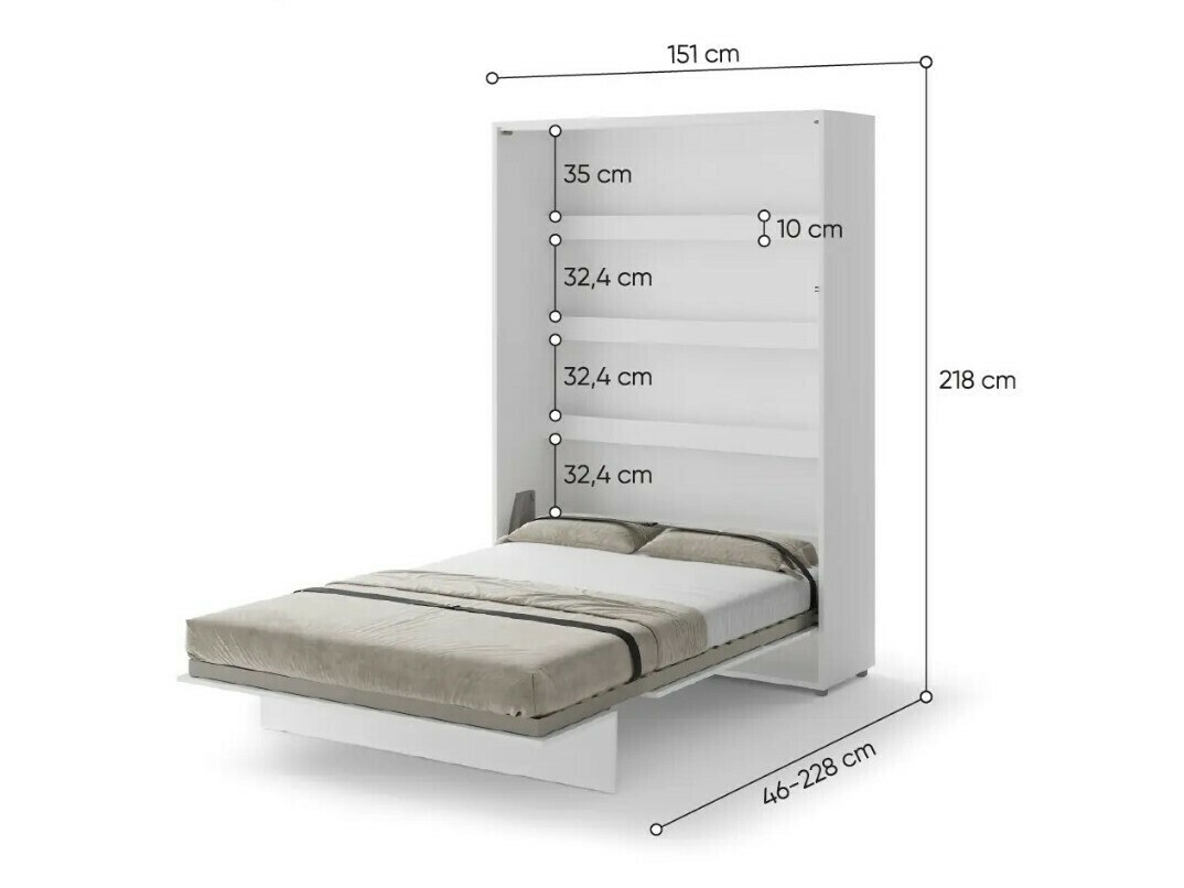 Kappvoodi Concept Pro Lenart Levfere 138 (Läikiv valge + Hall)