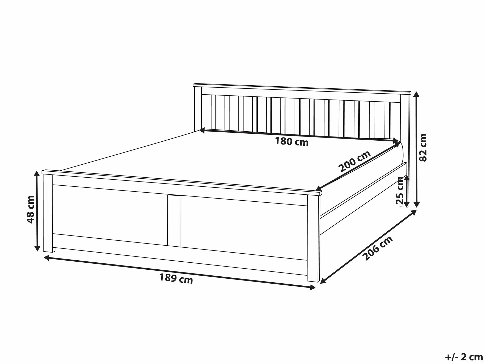 Voodi Berwyn 2470 (Valge)