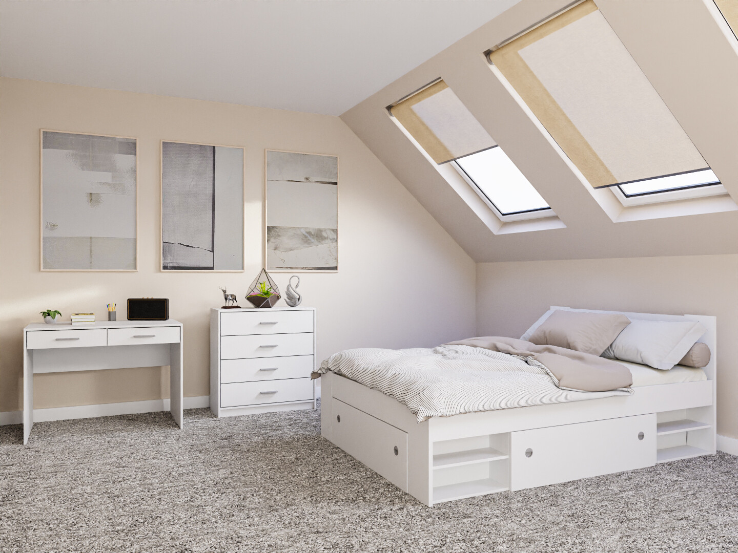 Magamistoakomplekt Novsore 155 (Valge)