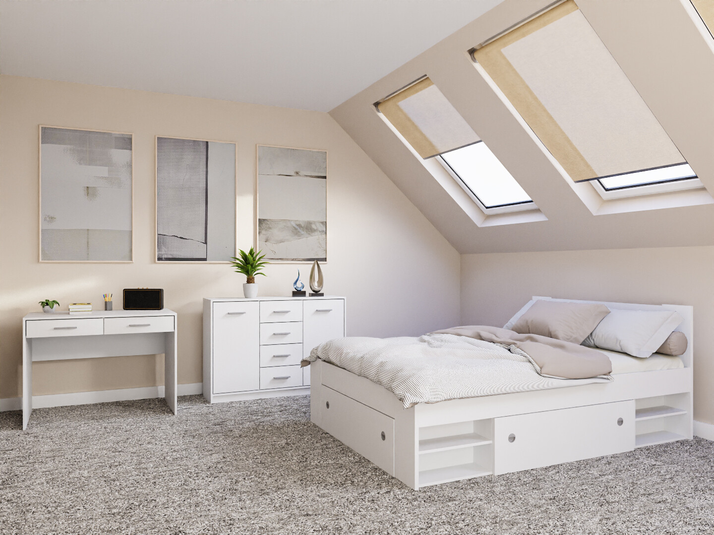 Magamistoakomplekt Novsore 156 (Valge)