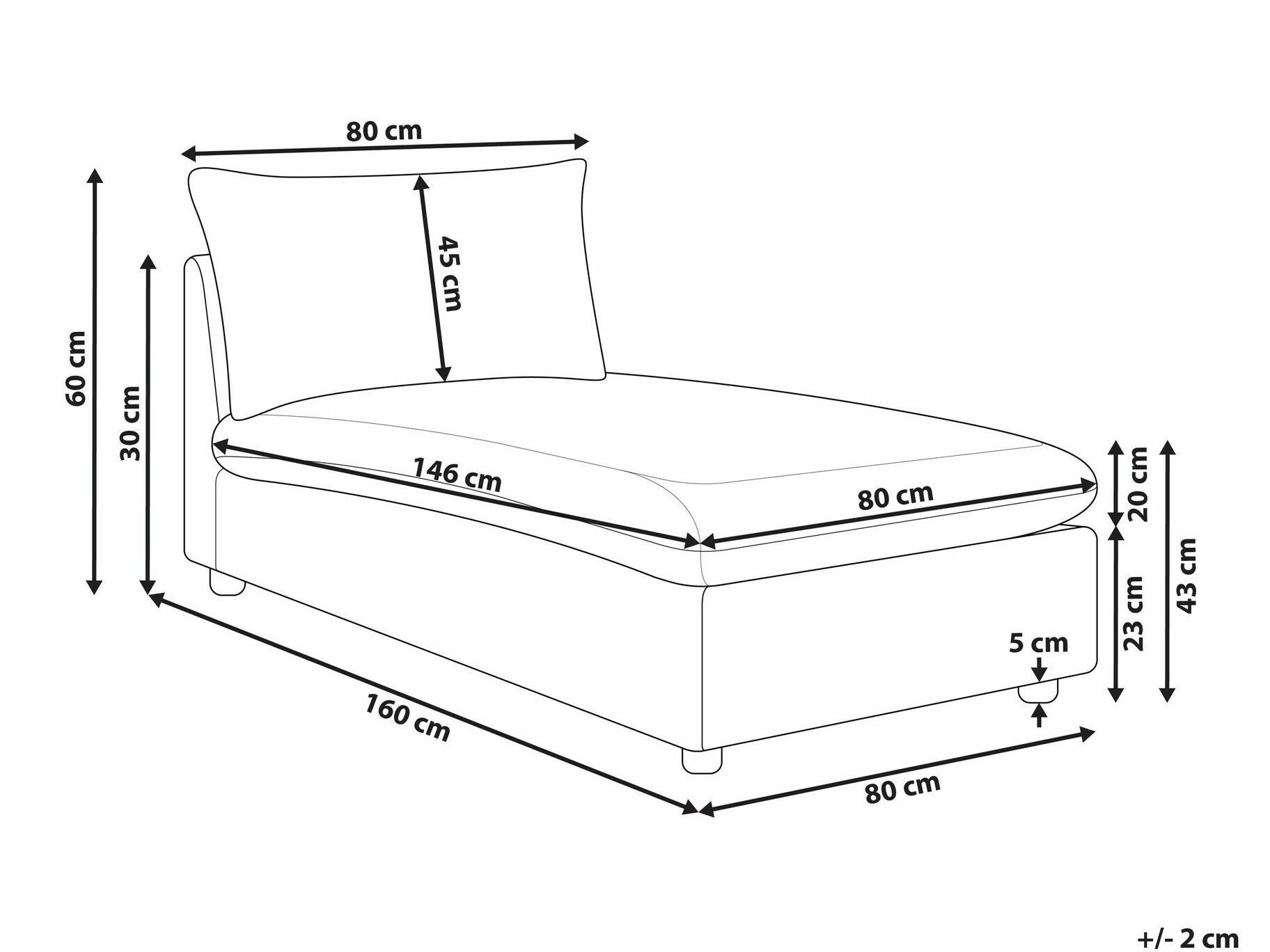 Kušett Berwyn 2473 (Taupe)