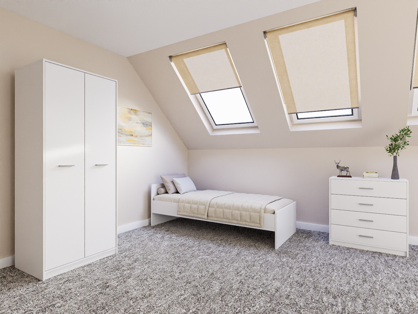 Magamistoakomplekt Novsore 151 (Valge)