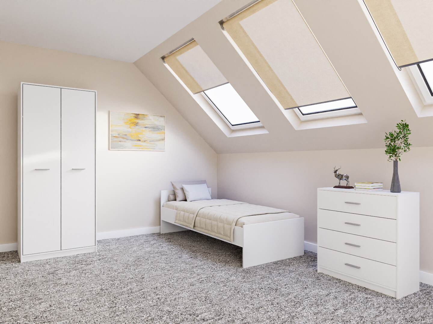 Magamistoakomplekt Novsore 151 (Valge)