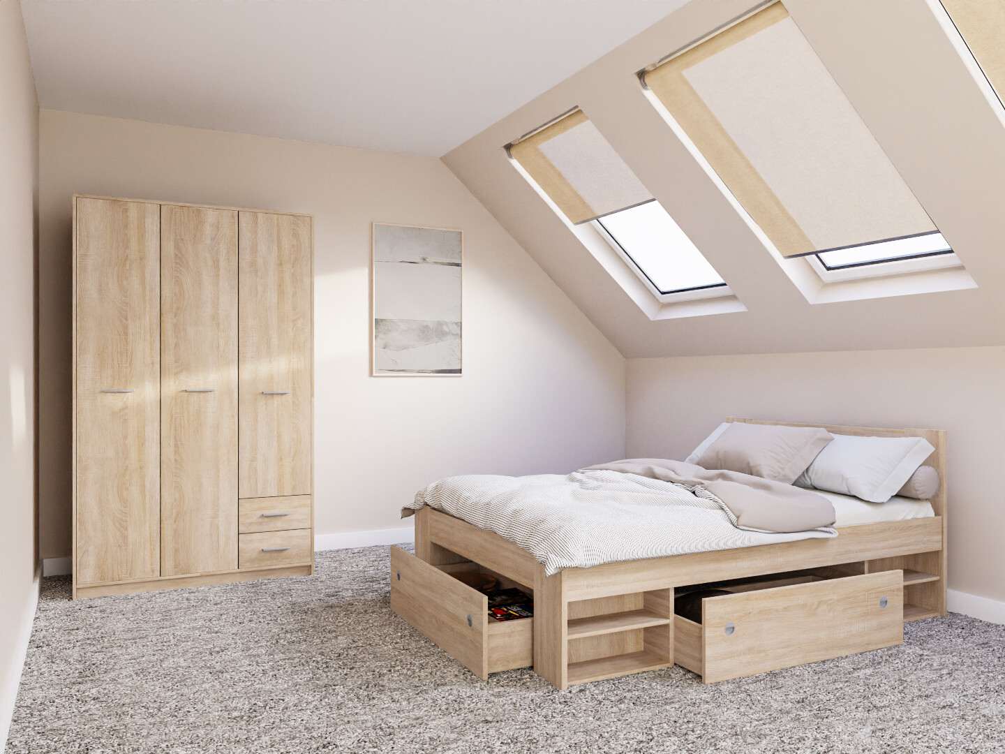 Magamistoakomplekt Novsore 158 (Sonoma tamm)