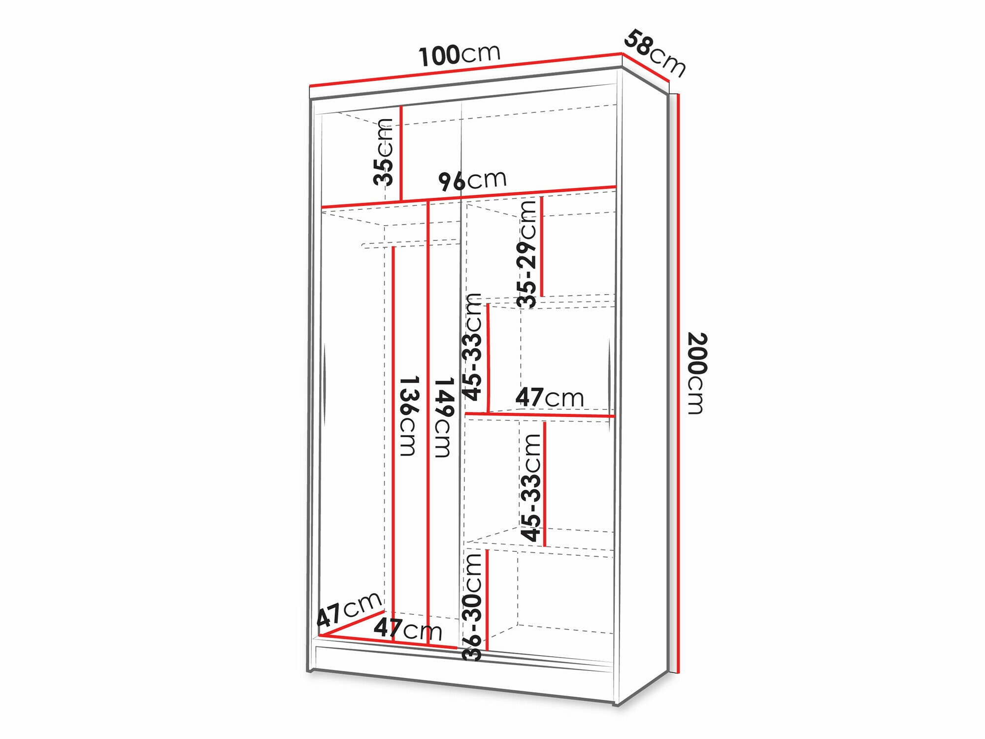 Riidekapp Closico Structor VI (Kašmiir)