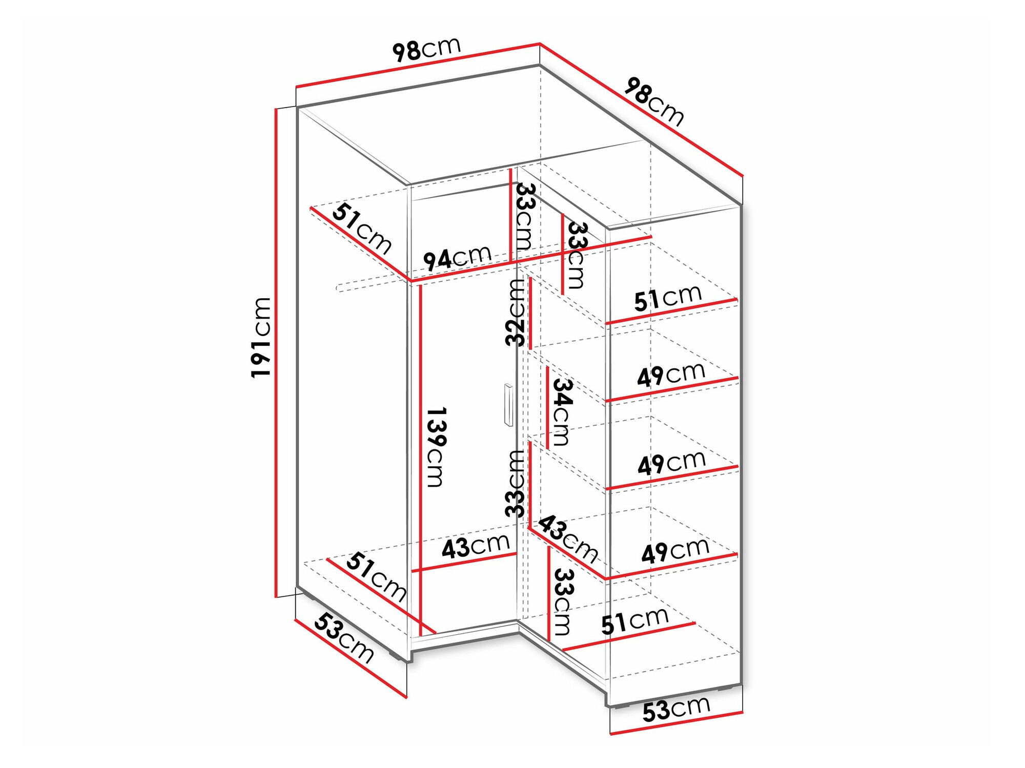 Nurgariidekapp Novduni 116 (Valge)