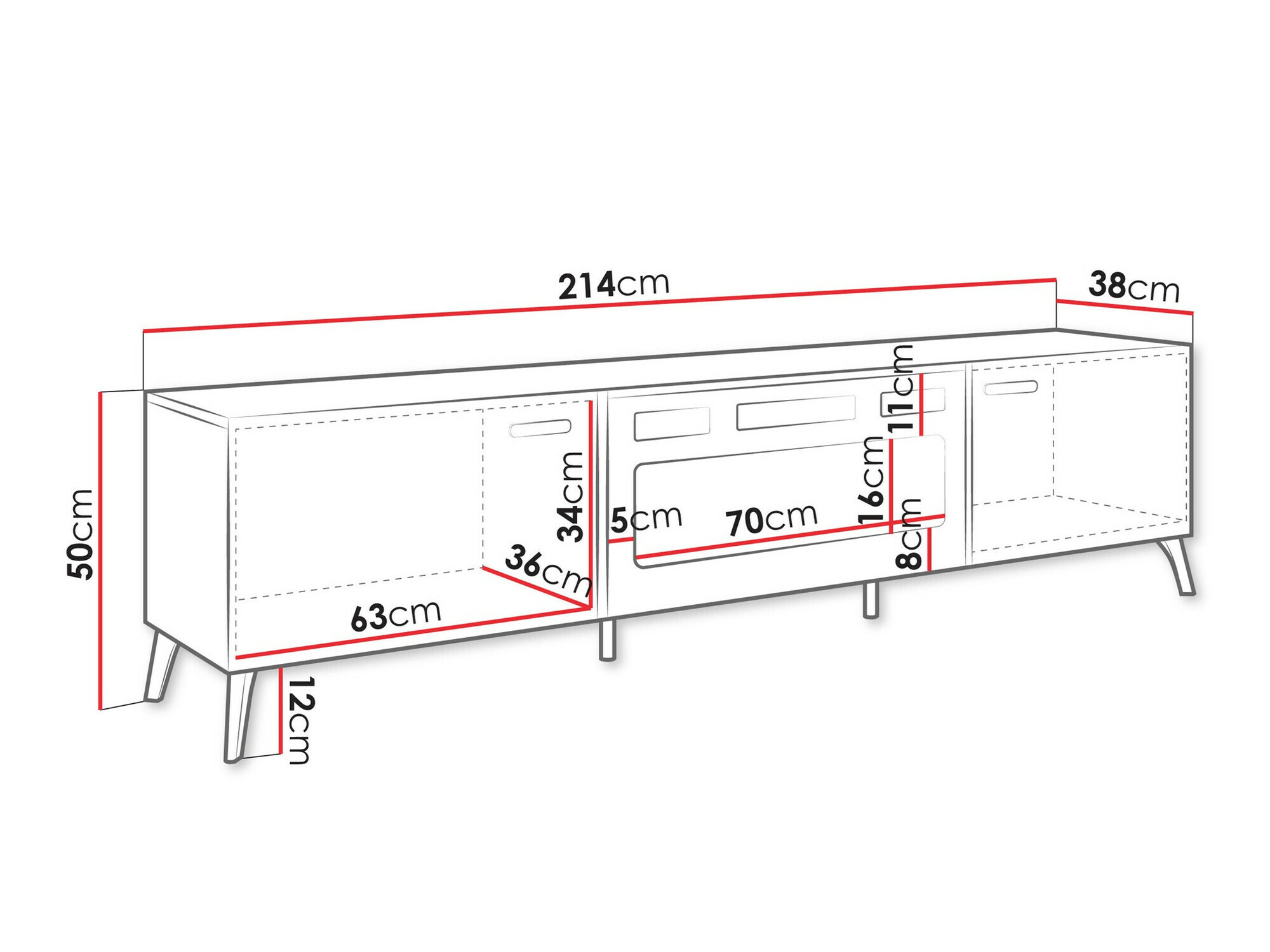 TV-alus Comfivo Teslomo 112 (Kašmiir + Läikiv kašmiir)