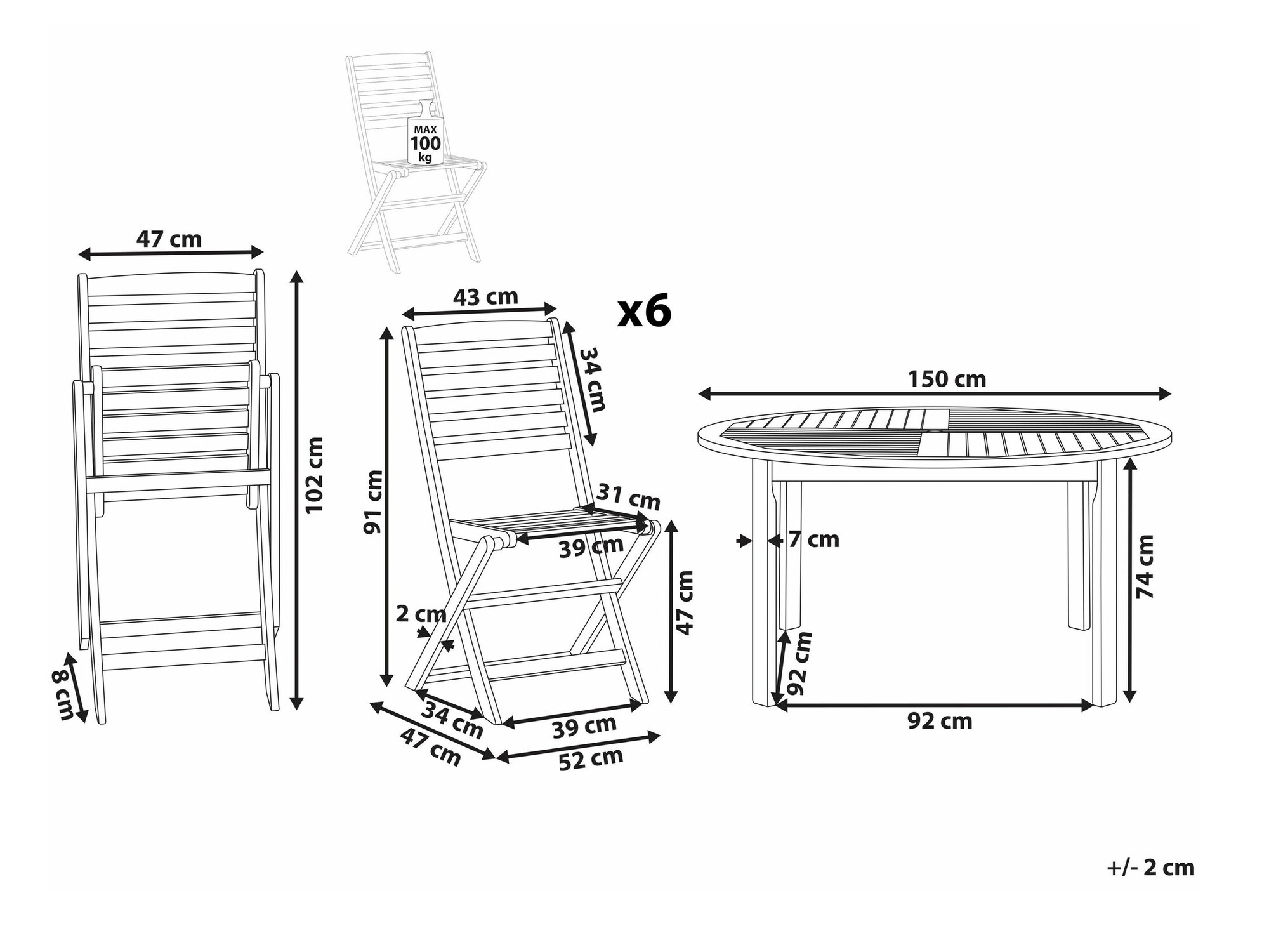 Laua ja toolide komplekt Berwyn 2492