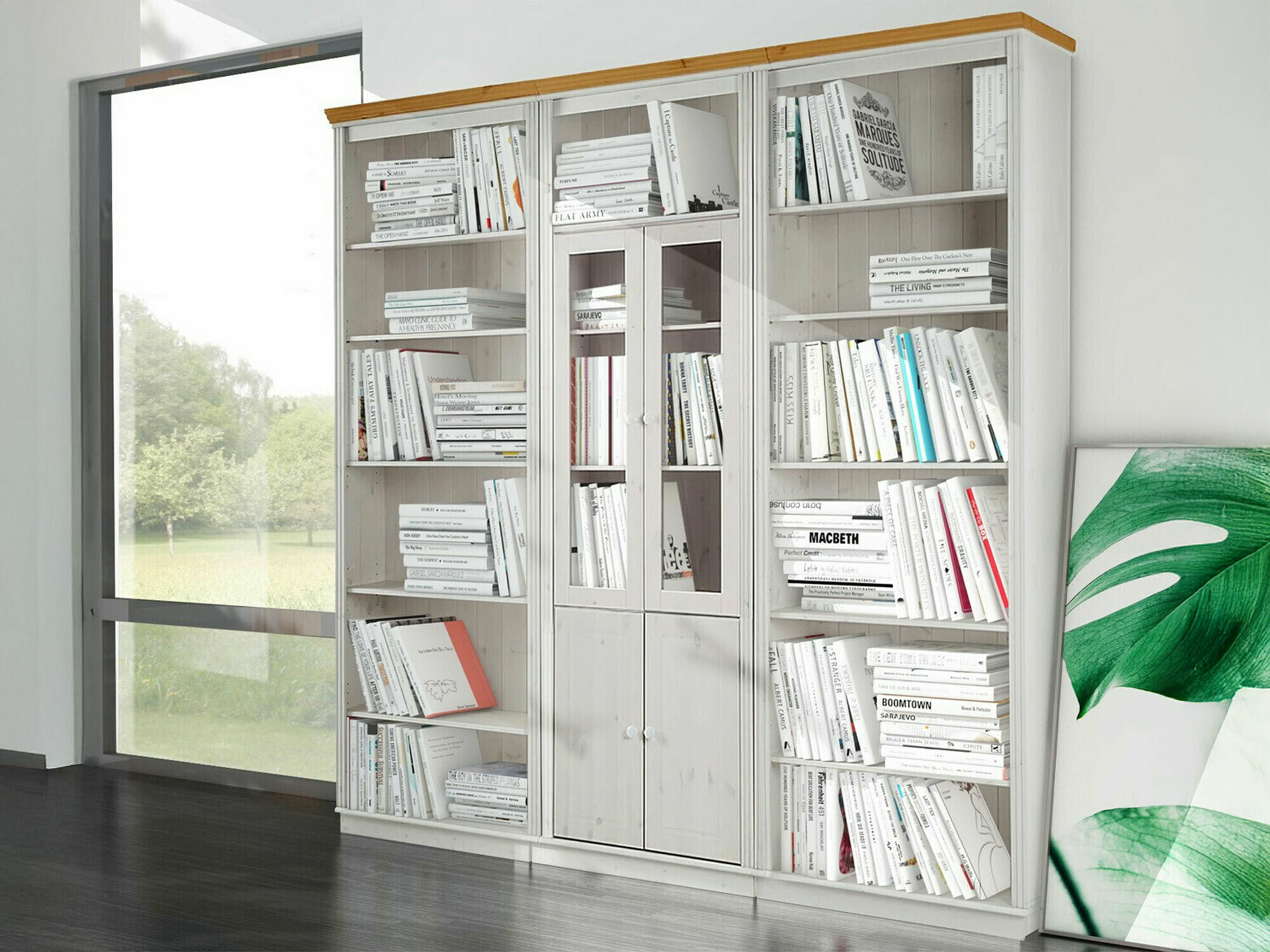 Riiulikomplekt Saltoro 113 (Valge + Mee tamm)