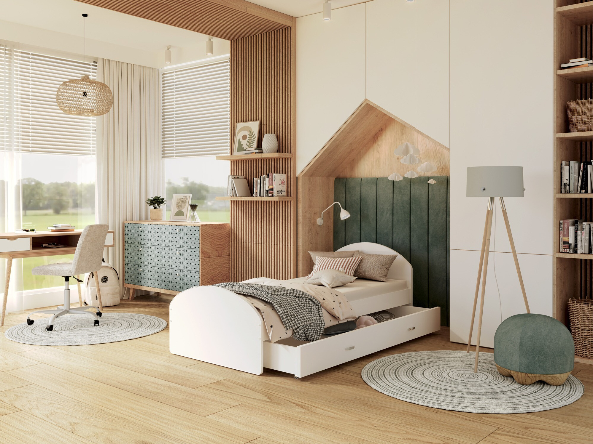 Voodi Aurora 177 (Valge)