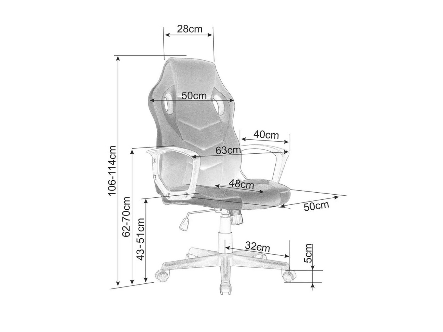 Kontoritool Detroit 692 (Must + Punane)