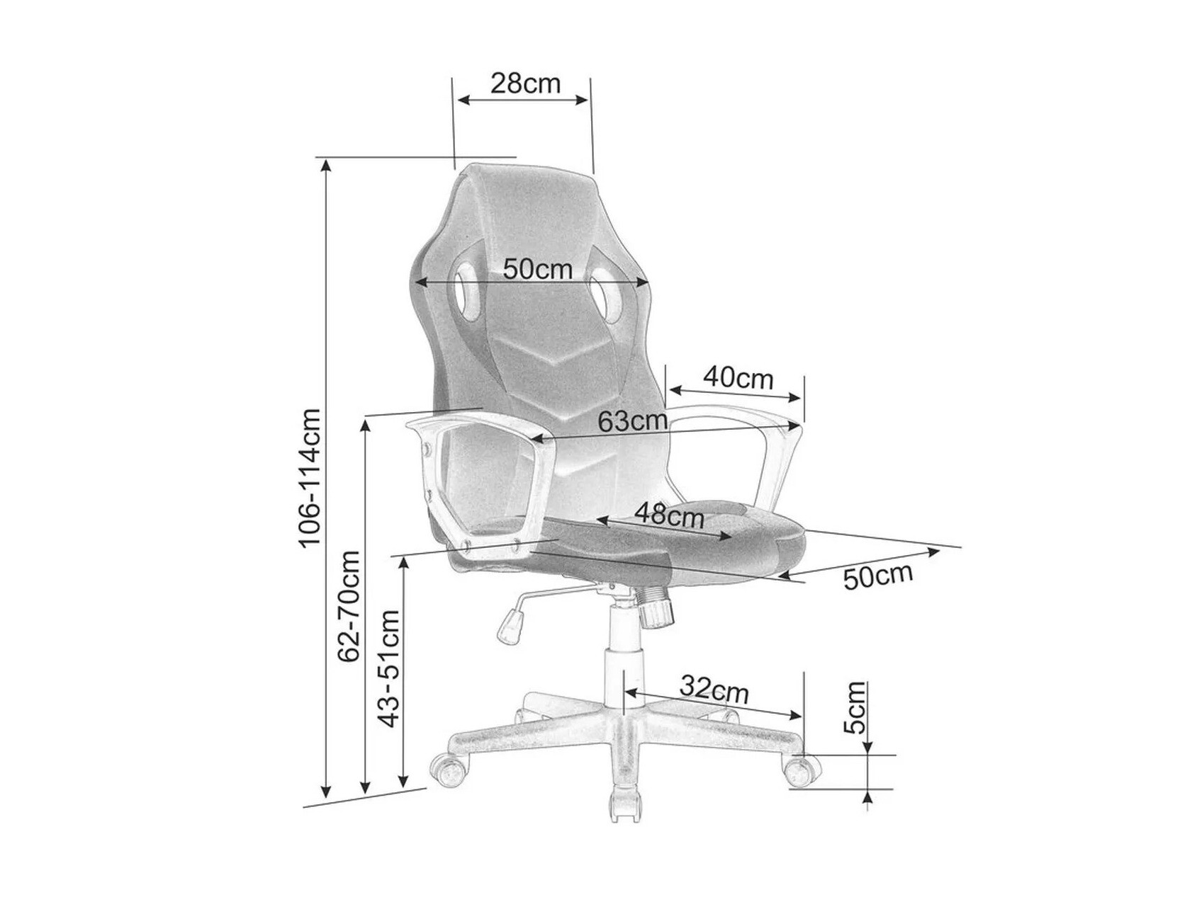Kontoritool Detroit 692 (Must + Sinine)
