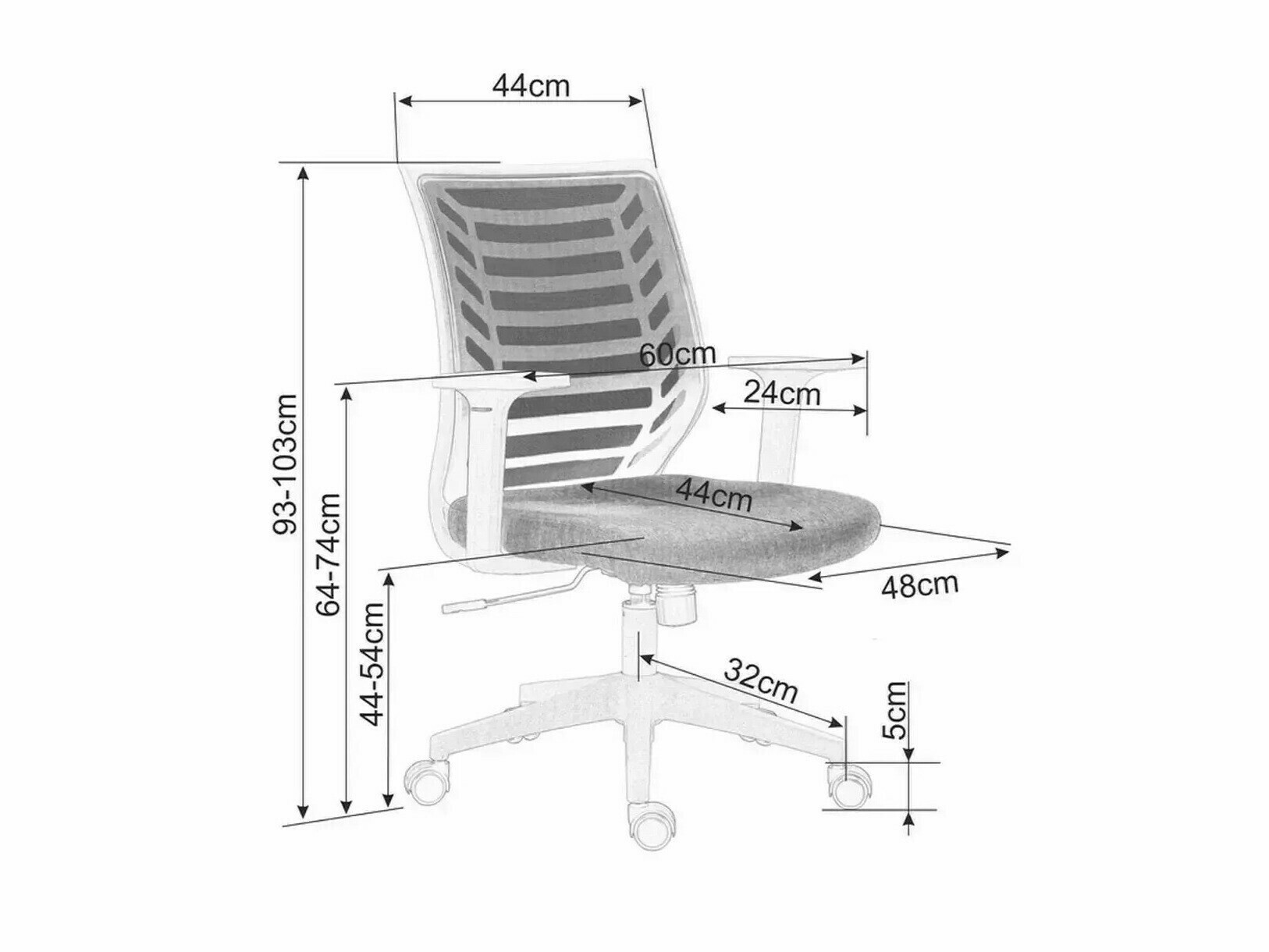 Kontoritool Detroit 694 (Hall + Must)